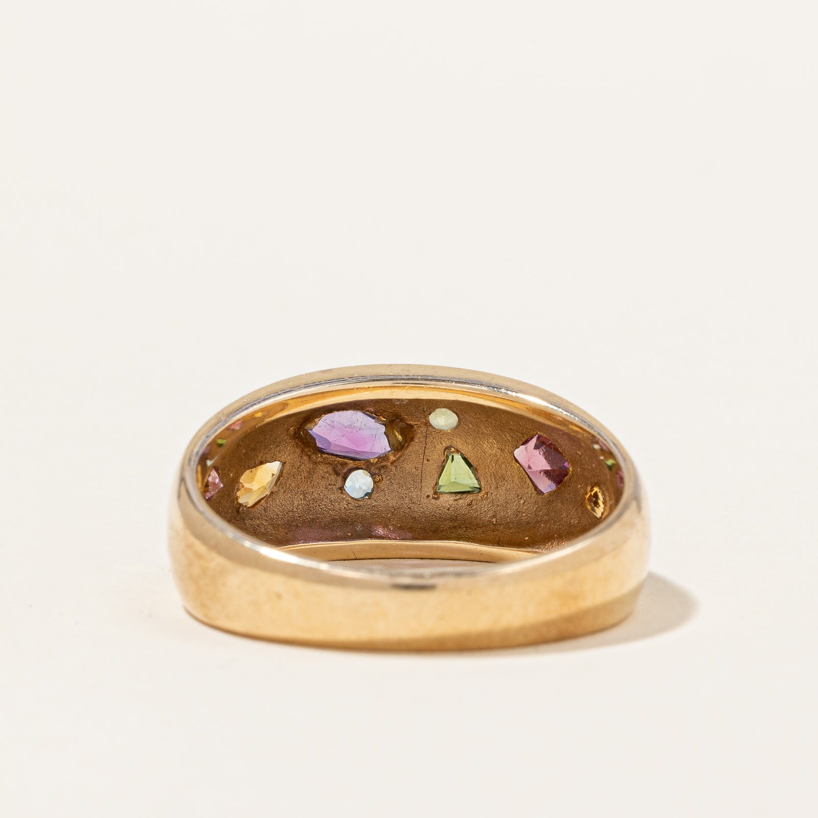 Bague sertie de plusieurs pierres précieuses | 0,28 ct | Taille 10 |