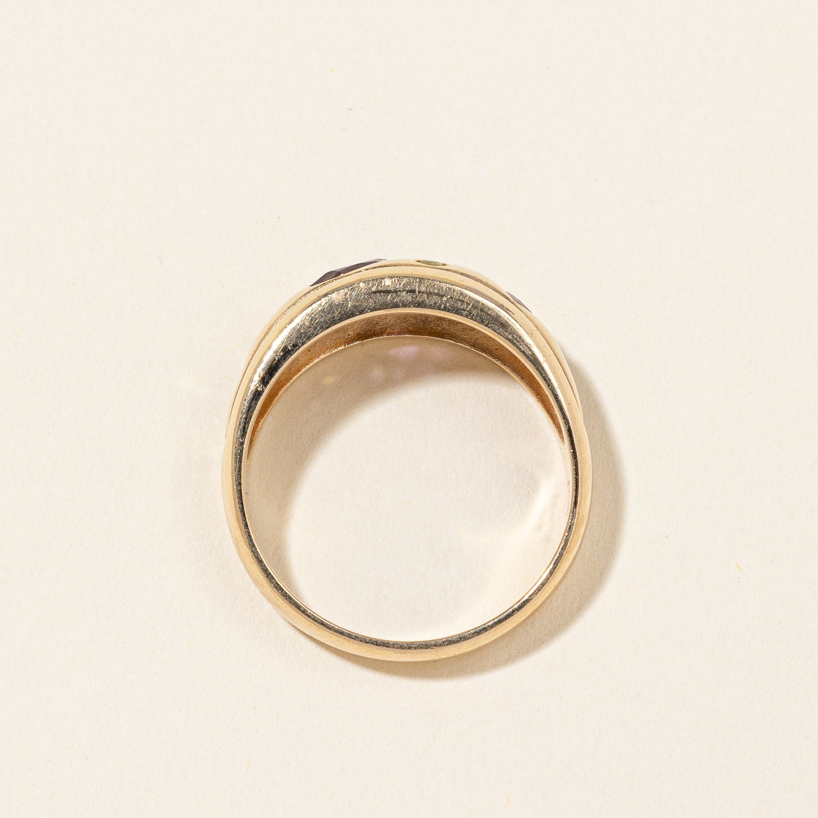 Bague sertie de plusieurs pierres précieuses | 0,28 ct | Taille 10 |