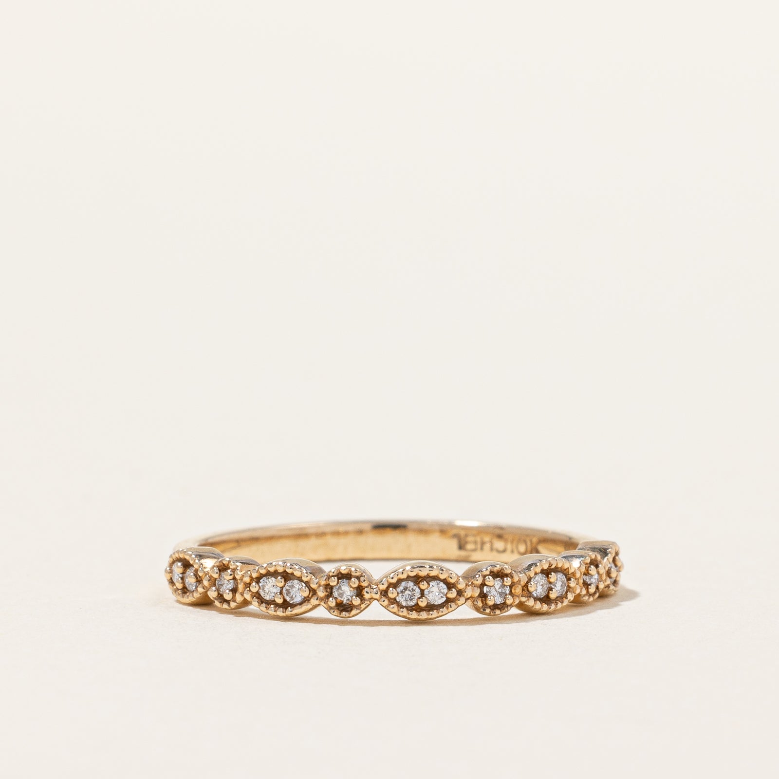Alliance semi-éternité en diamants | 0,07 ct | Taille 6,25 |