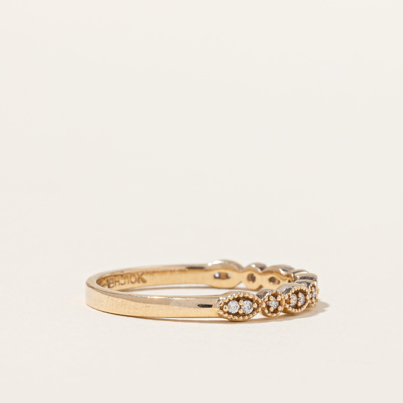 Alliance semi-éternité en diamants | 0,07 ct | Taille 6,25 |