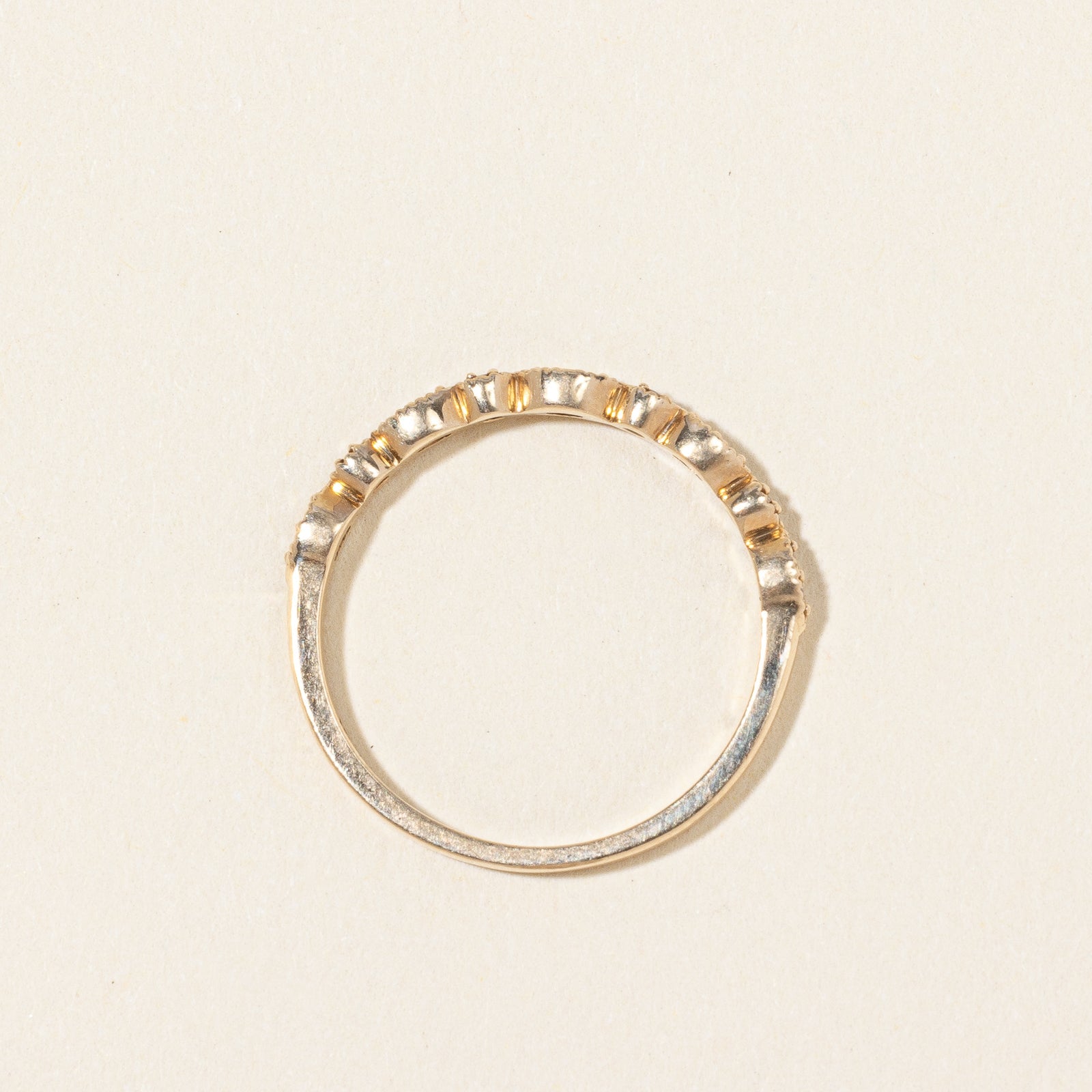 Alliance semi-éternité en diamants | 0,07 ct | Taille 6,25 |