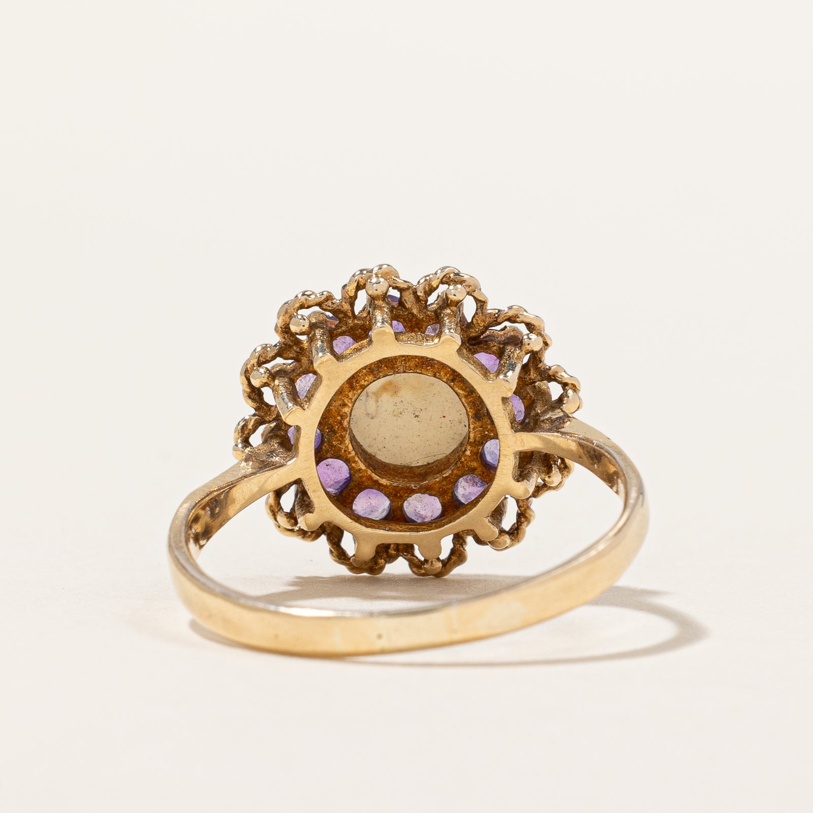 Vintage Amethyst & Opal Ring | 0.36ctw, 0.24ct | SZ 7 |