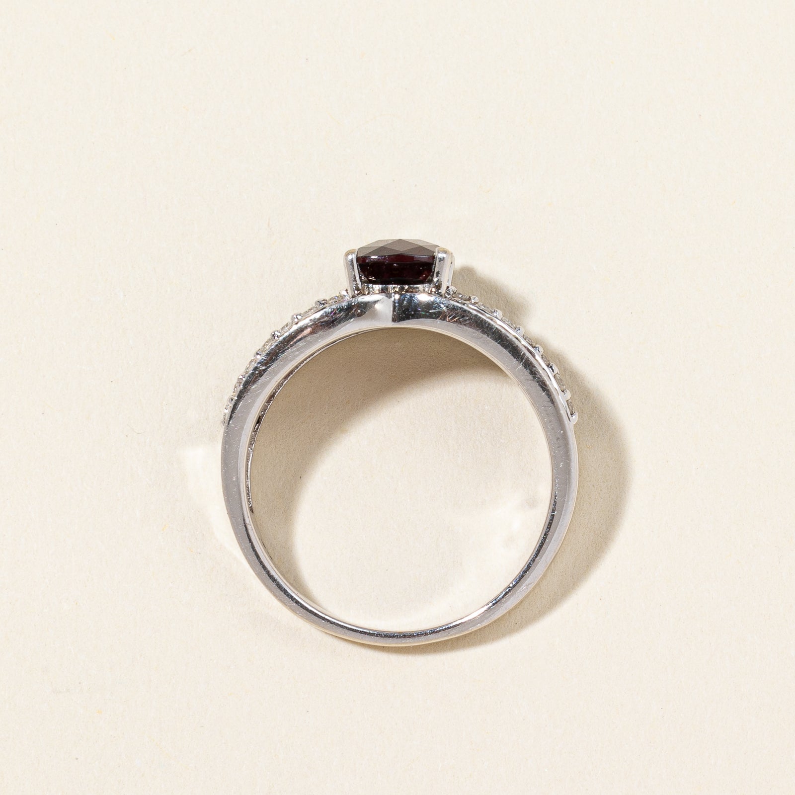 Garnet & Diamond Cocktail Ring | 1.80ctw, 0.08ctw | SZ 6.25 |