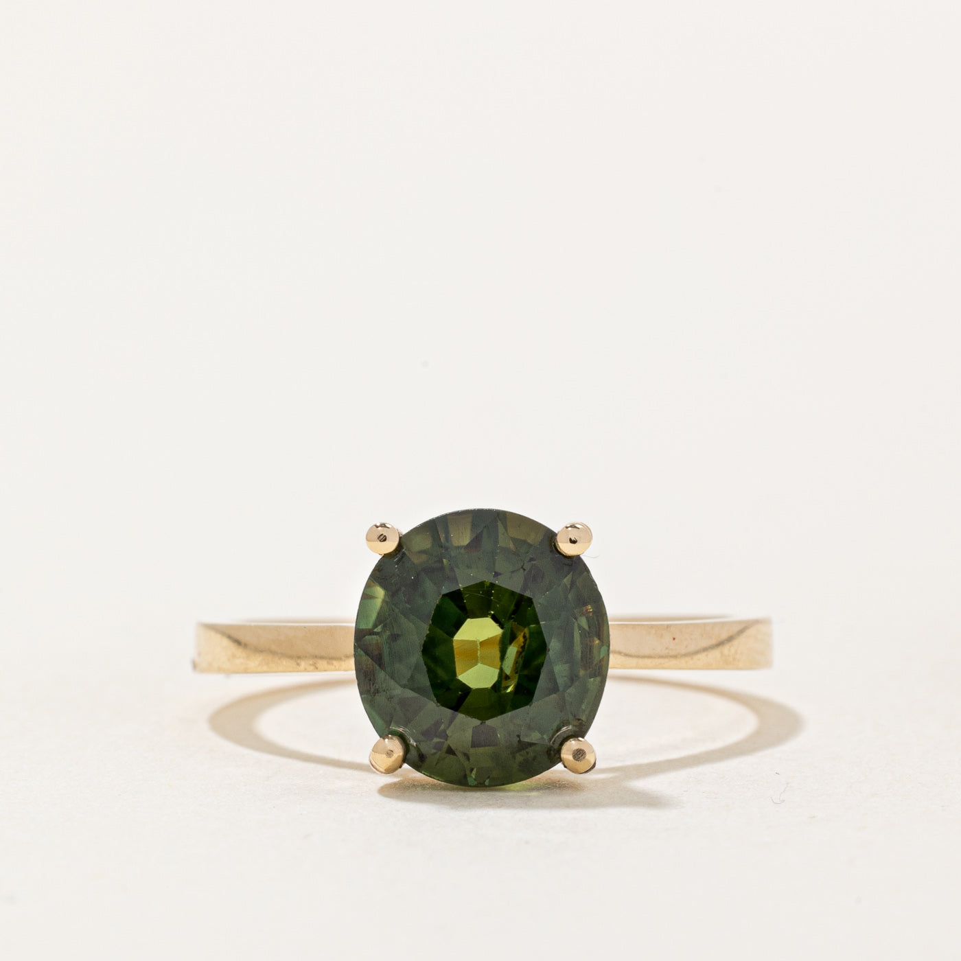 Green Sapphire Ring | 3.15ct | SZ 6.75 |