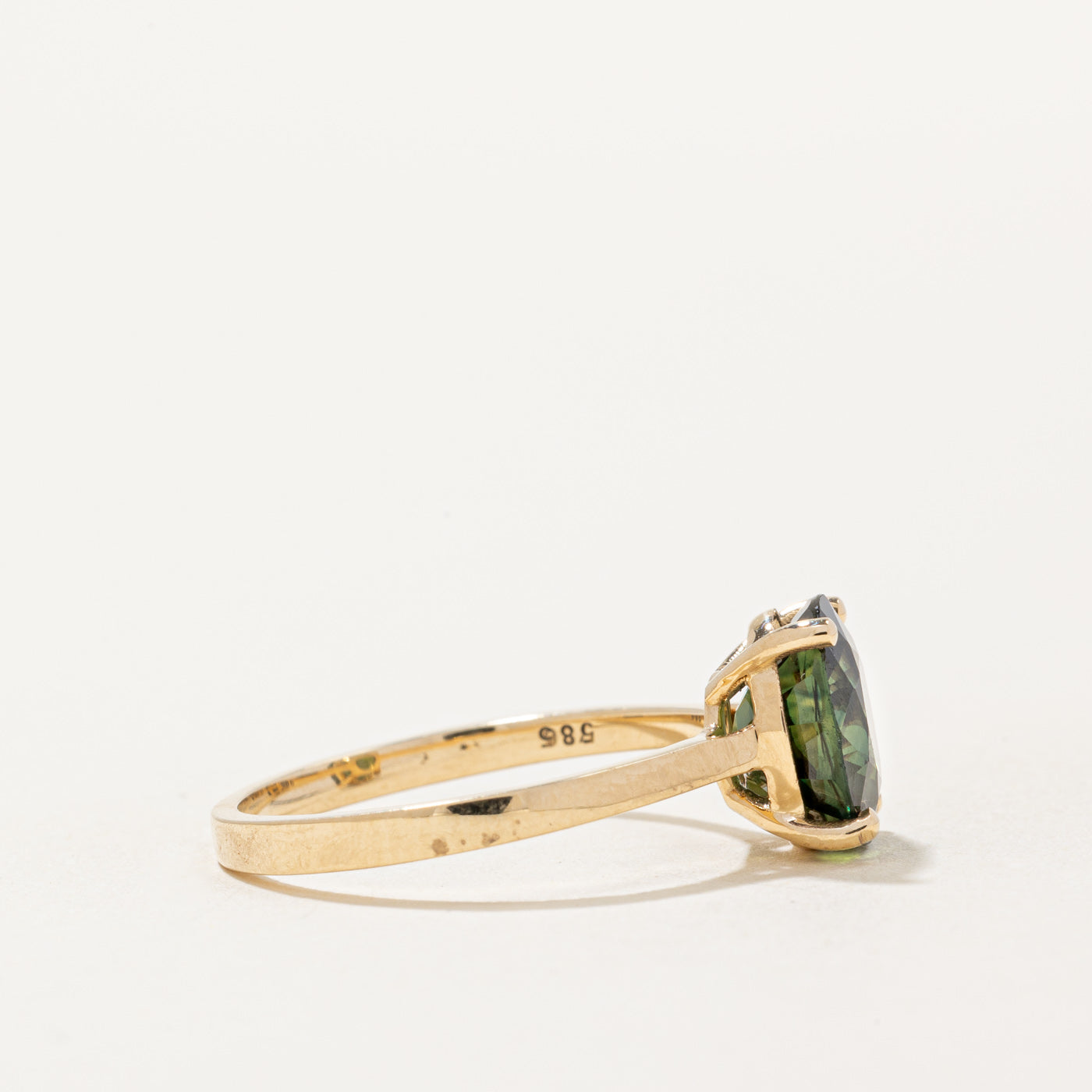 Green Sapphire Ring | 3.15ct | SZ 6.75 |