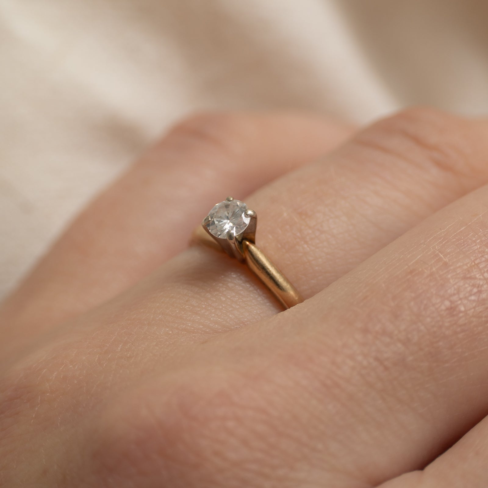High Set Diamond Solitaire Ring | 0.25ct | SZ 4.5 |
