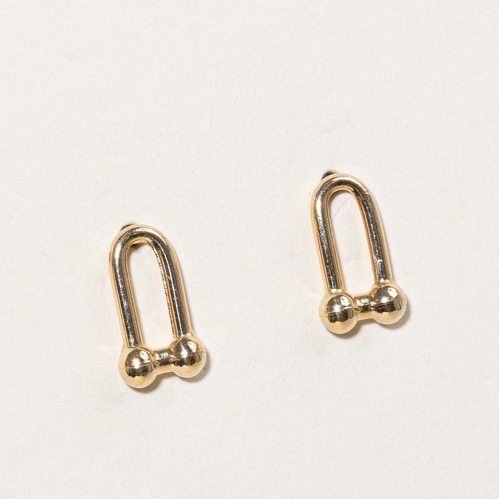 Hardware Inspired 18k Yellow Gold Earrings