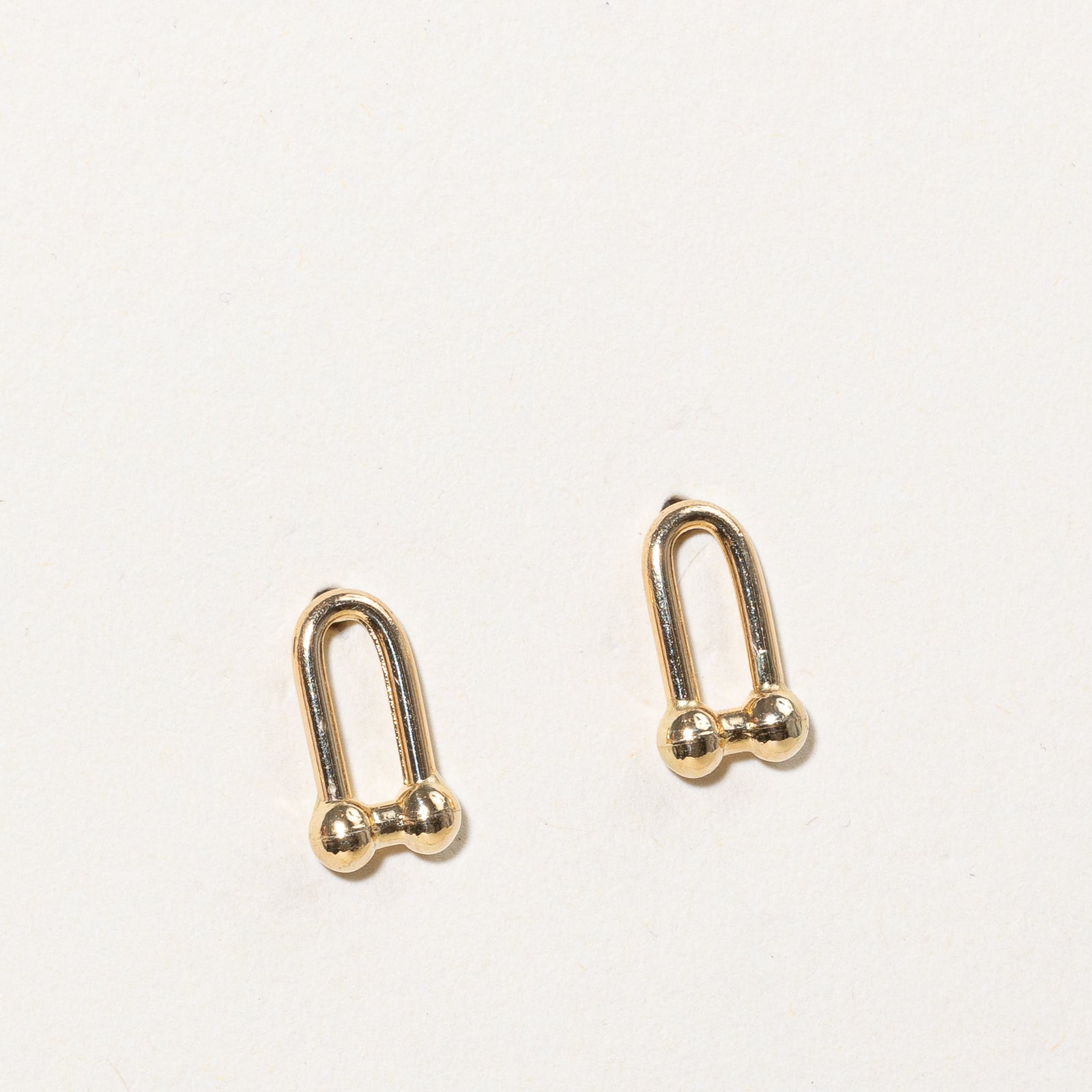 Hardware Inspired 18k Yellow Gold Earrings