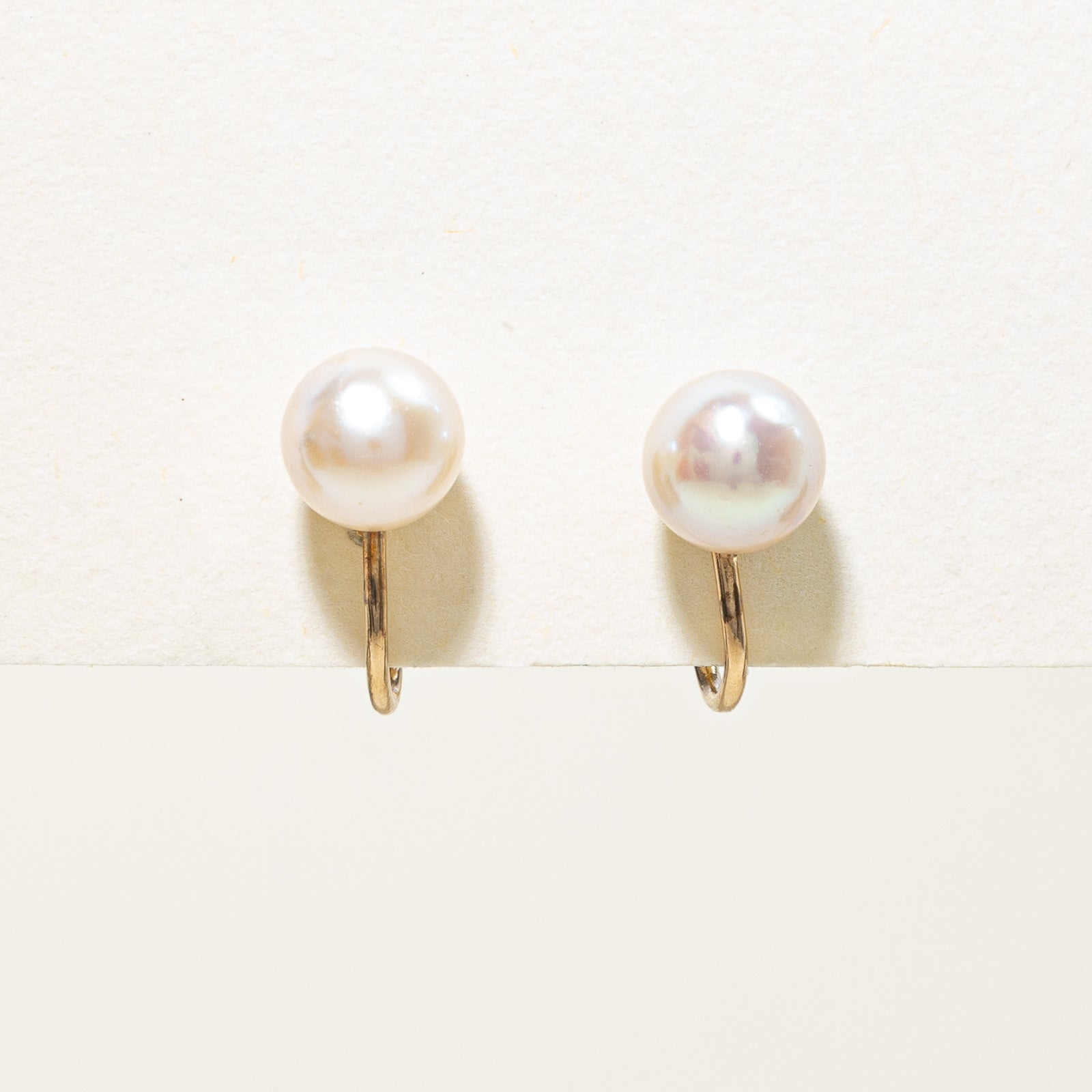 Pearl Clip On Earrings