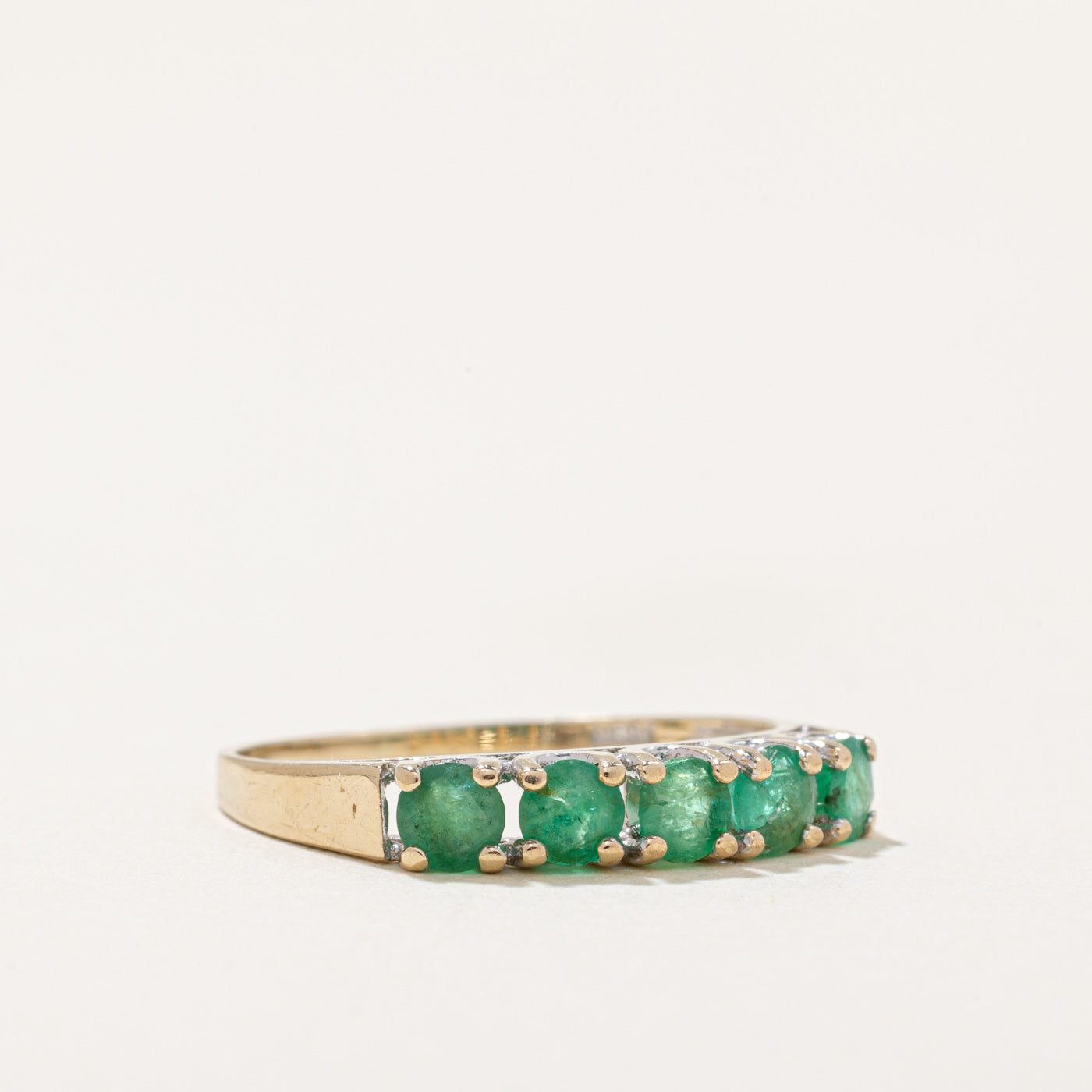 Five Stone Emerald Ring | 0.33ctw | SZ 5 |