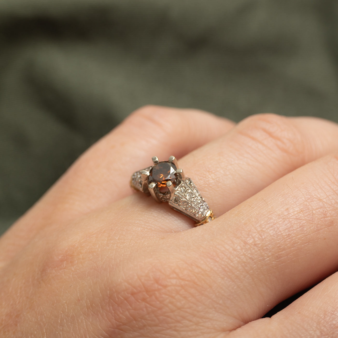 Cognac Diamond Engagement Ring | 1.00ctw | SZ 6.25 |