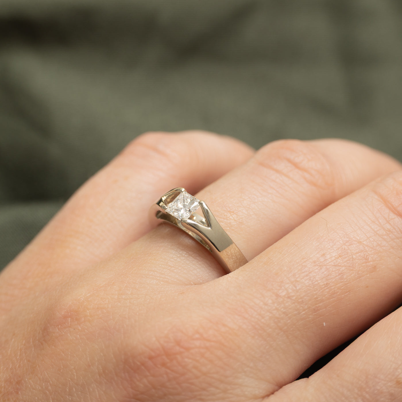 High Set Split Shank Solitaire GIA Canadian Diamond Ring | 0.50 ct, SZ 6.75 |