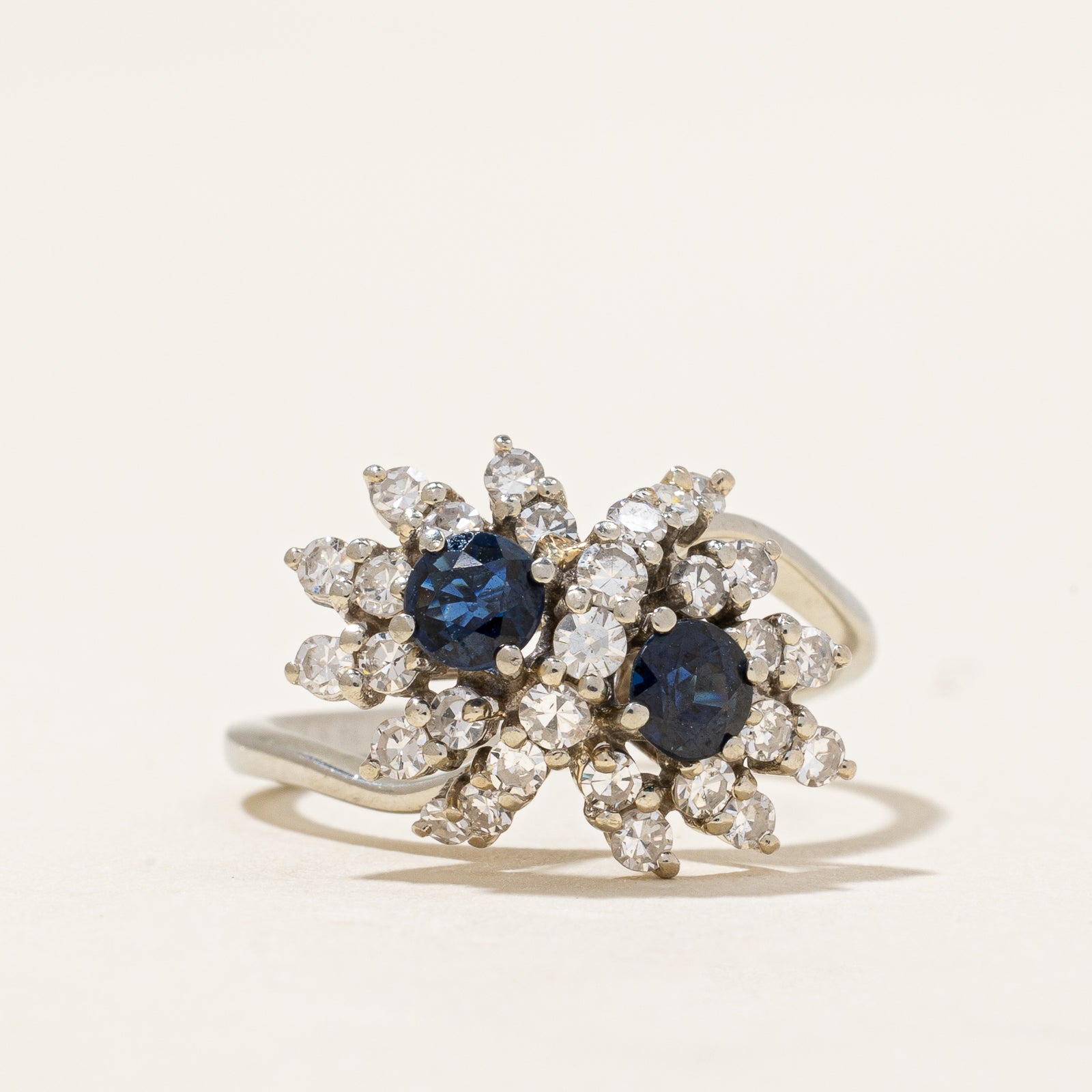 Diamond & Sapphire Waterfall Ring | 0.73ctw, 0.50ctw | SZ 6.25 |