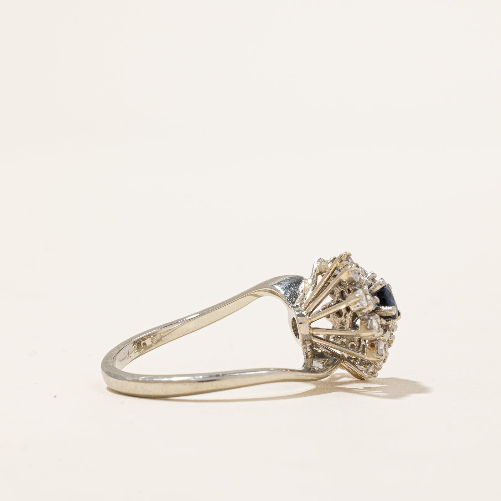 Diamond & Sapphire Waterfall Ring | 0.73ctw, 0.50ctw | SZ 6.25 |