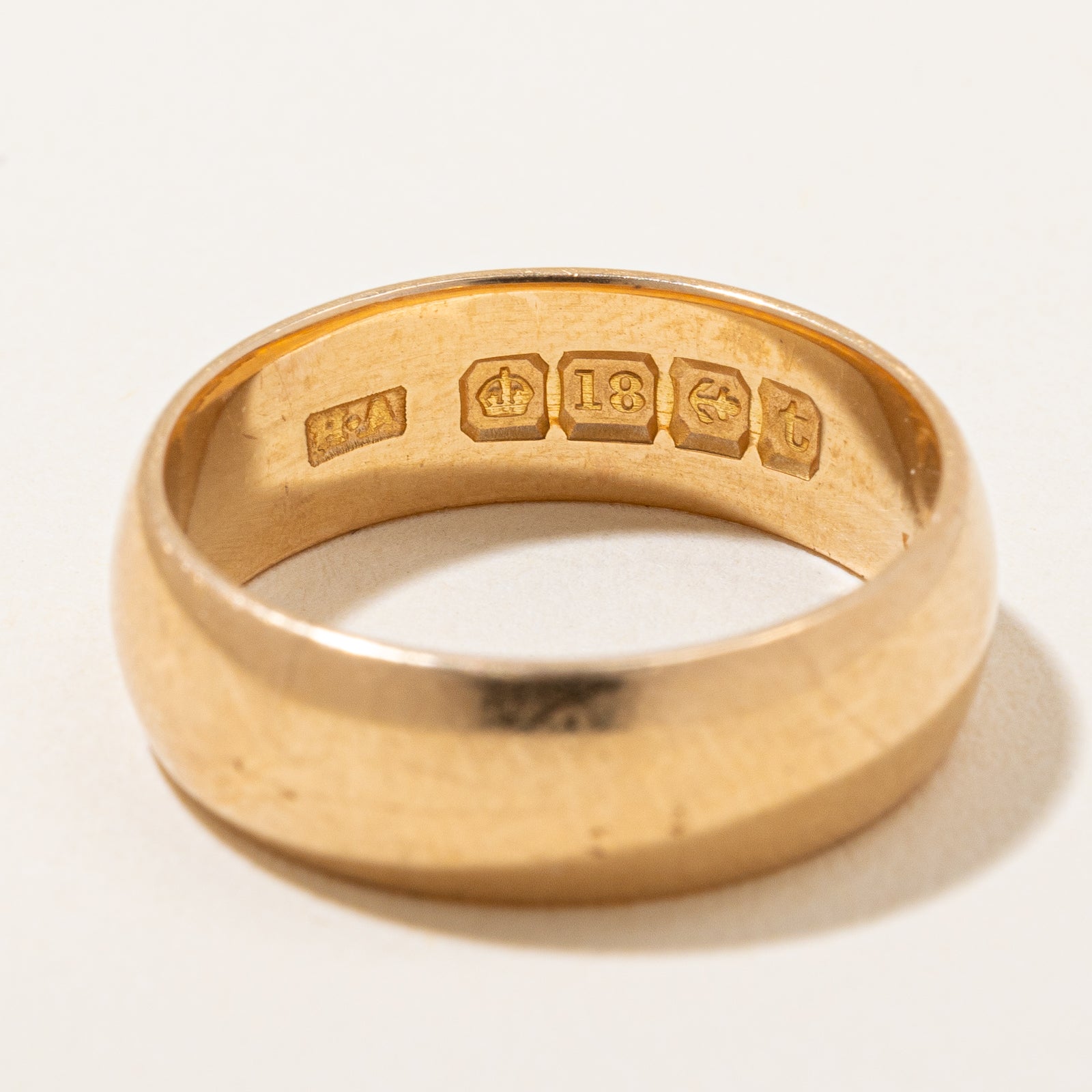 1918 Birmingham Yellow Gold Band | SZ 7.25 |