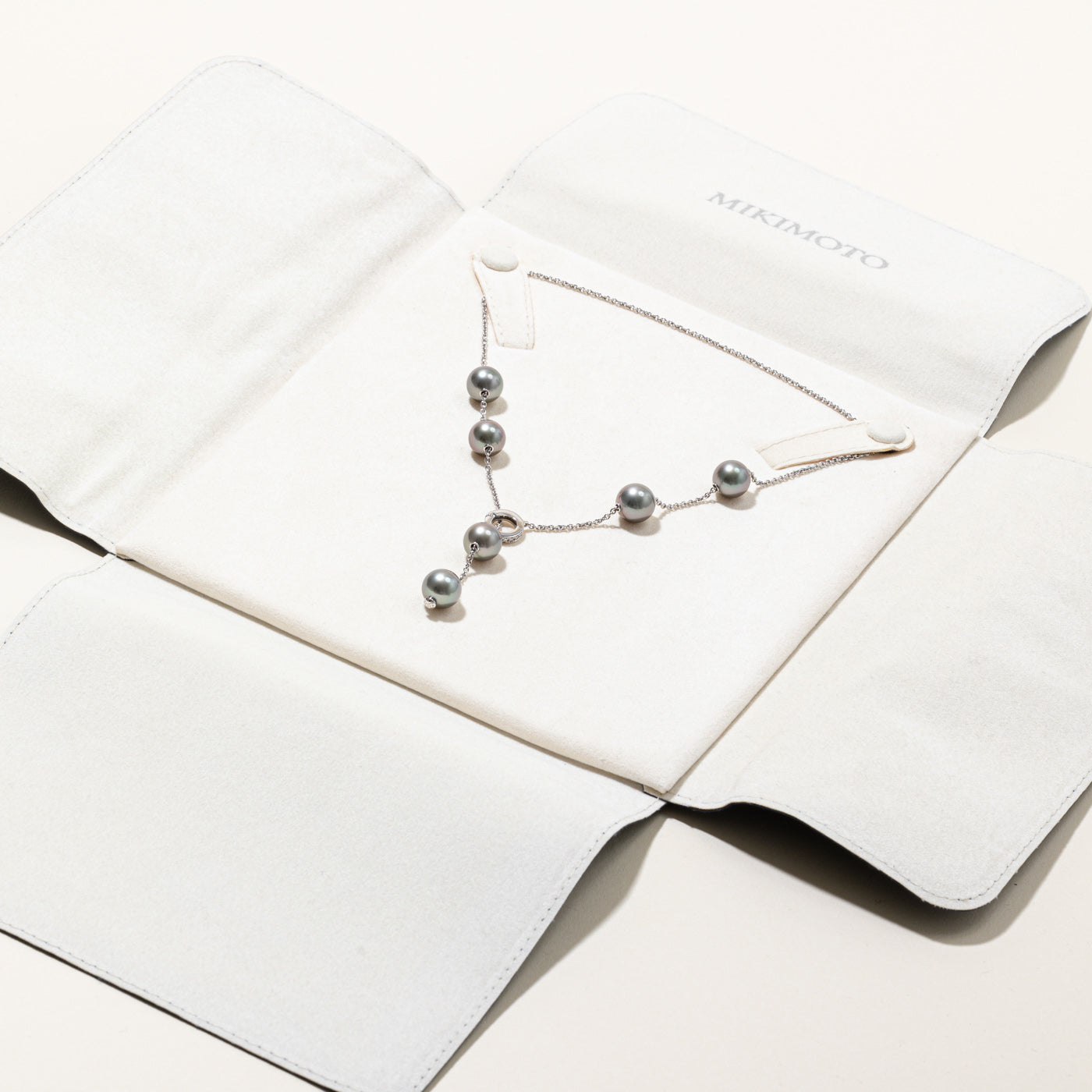 'Mikimoto' Pearls in Motion Black South Sea Pearl and Diamond Necklace | 10.5mm, 0.20ctw |