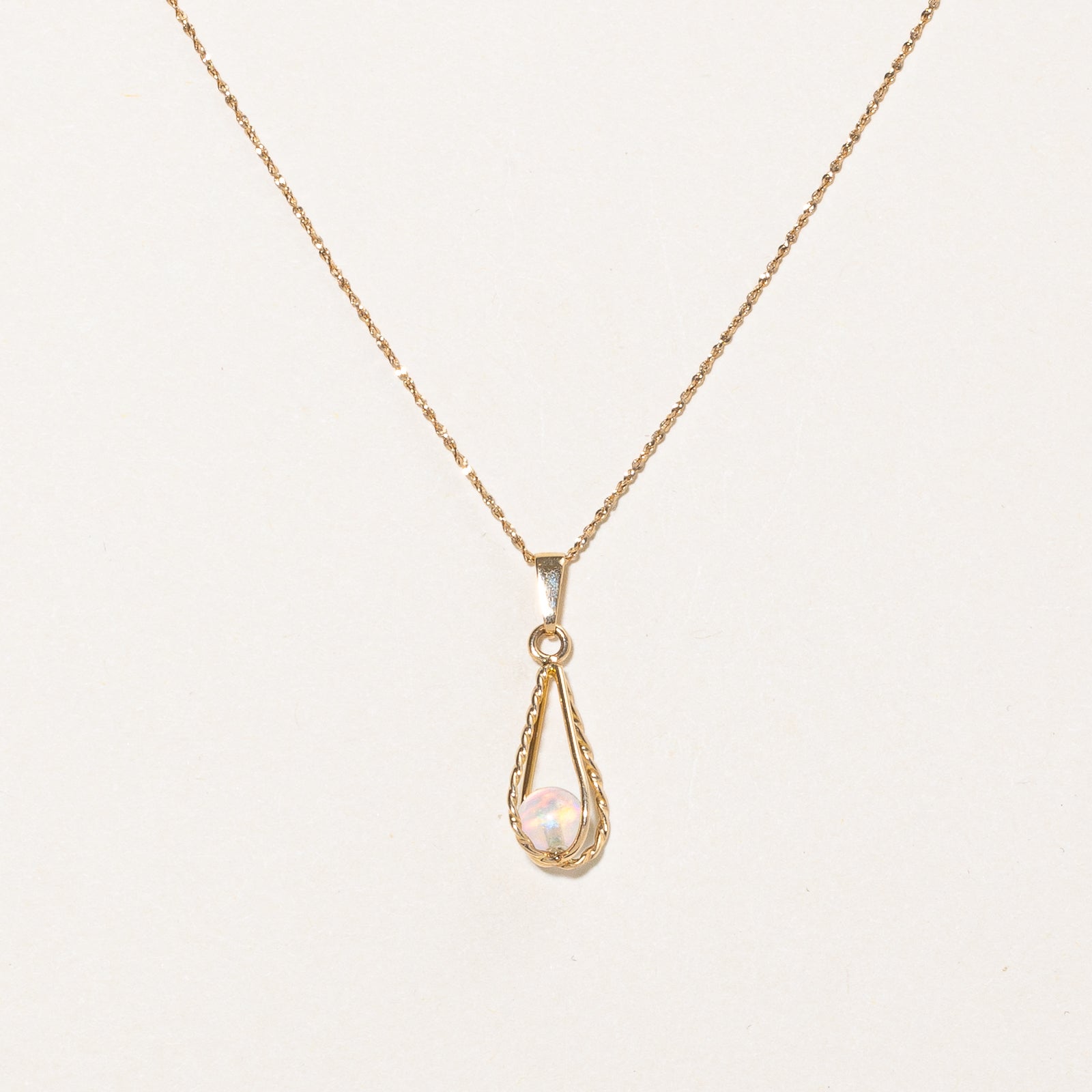 Simulant Opal Pendant & Necklace | 0.50ct | 18" |