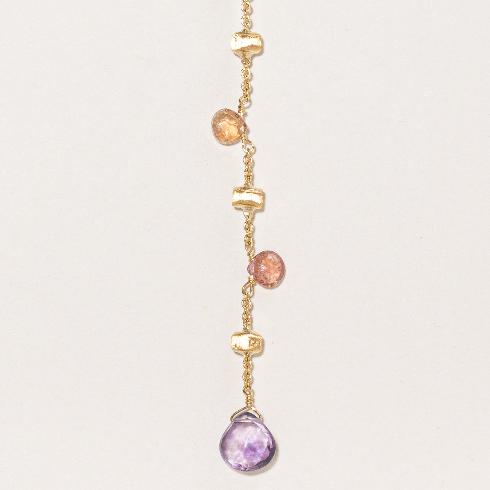 Collier sautoir « Marco Bicego by Birks » en or jaune 18 carats, orné de multiples pierres précieuses et de diamants | 10,5 carats au total | 35,5 cm