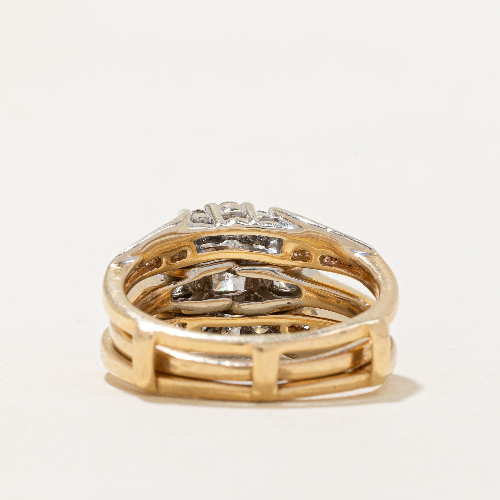 Diamond Three Stone 14k Ring| 0.46 ctw | SZ 6 |