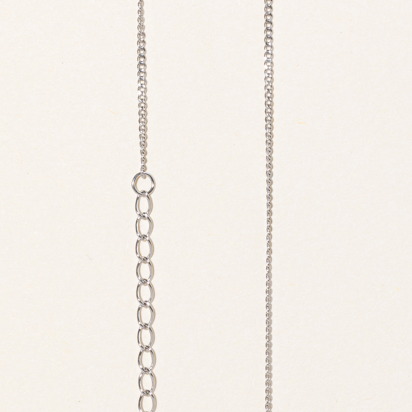 100 Ways' 10K Adjustable White Gold Chain | 1.3mm | 16" - 18"