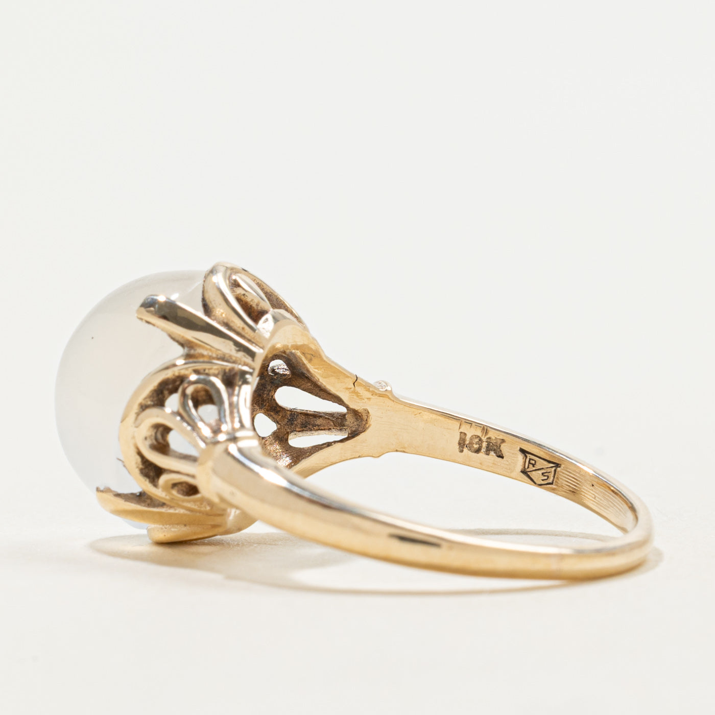 10k Moonstone Art Nouveau Revival Ring | 6.25ct | SZ 7