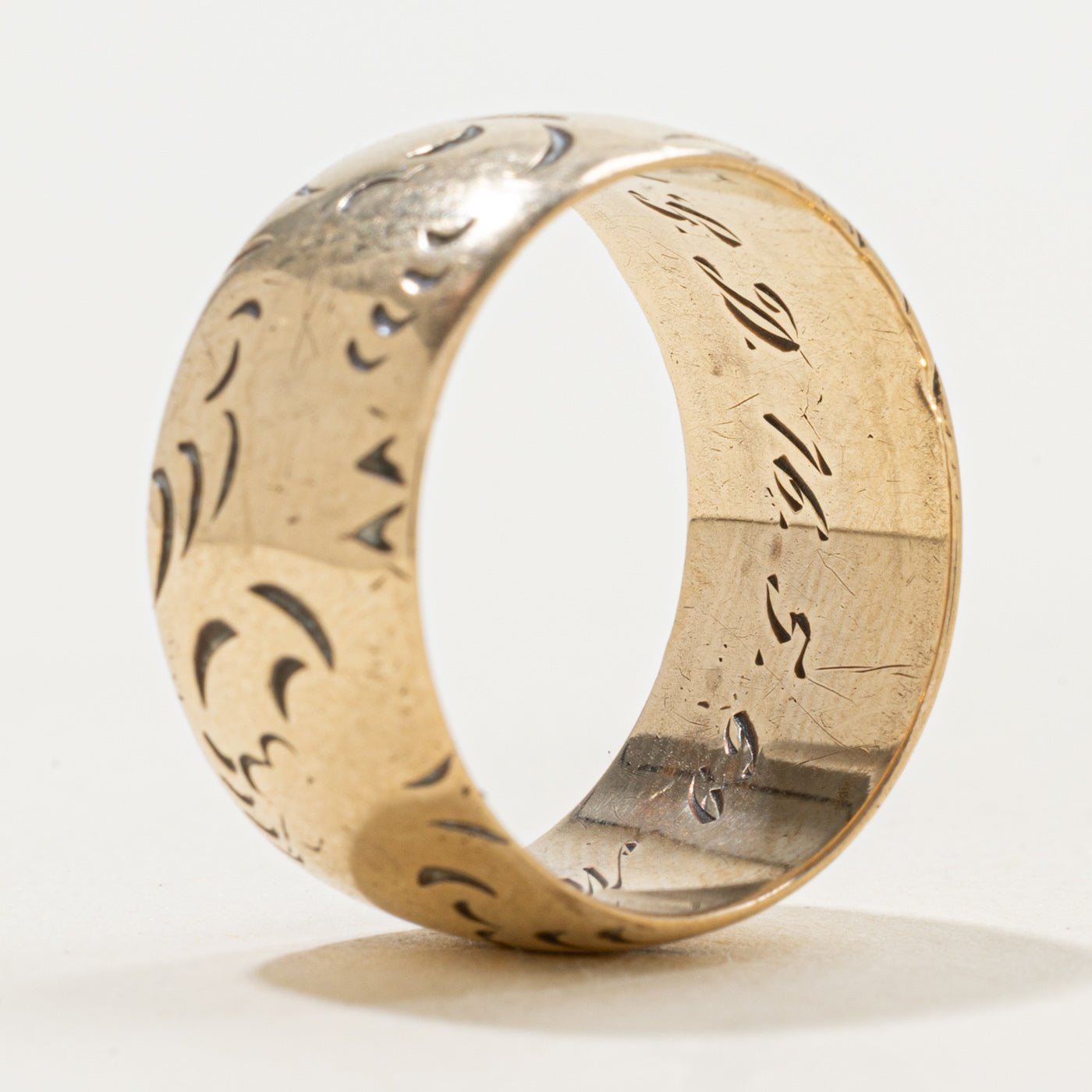 Bague de cigare en or jaune 10 carats | Taille 6,75 |