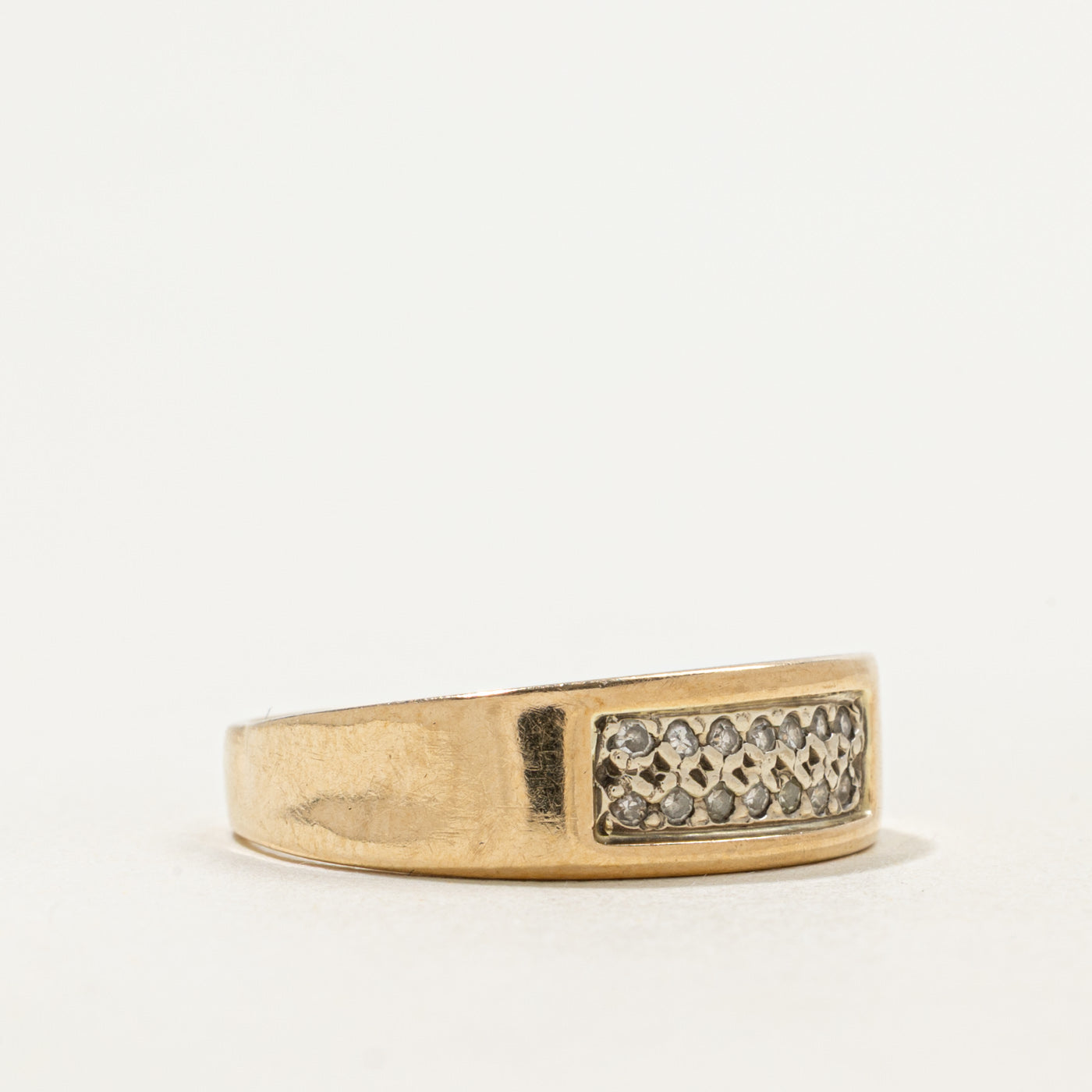 Bague sertie de diamants en grappe | 0,14 ct | Taille 10 |