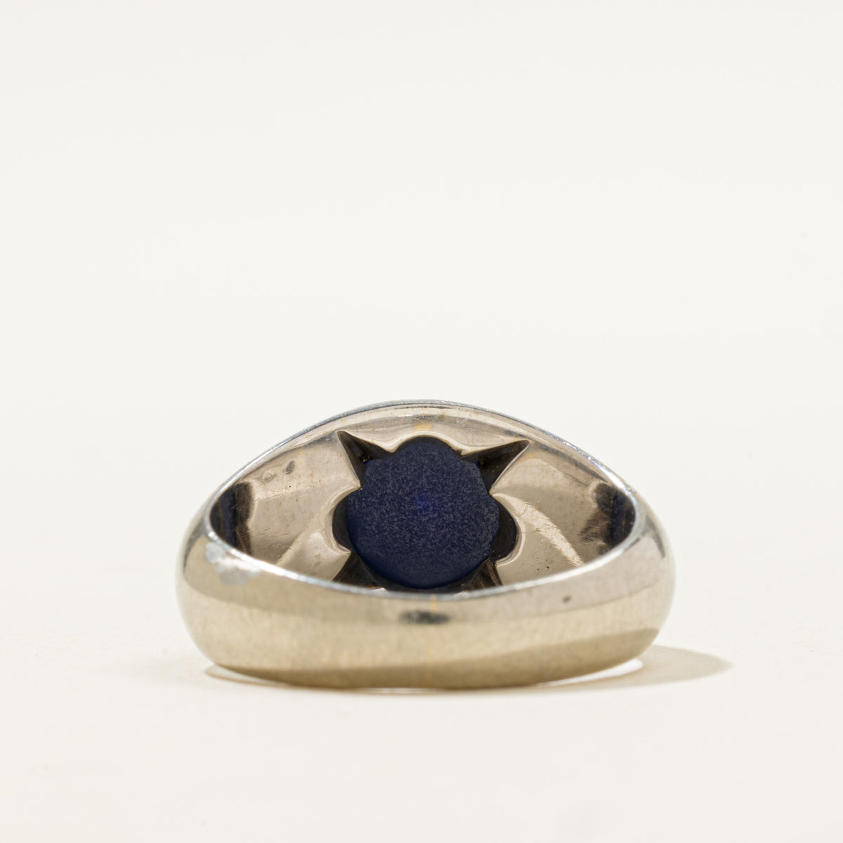 Bezel Set Synthetic Star Sapphire Ring | 2.75ct | SZ 6.25 |
