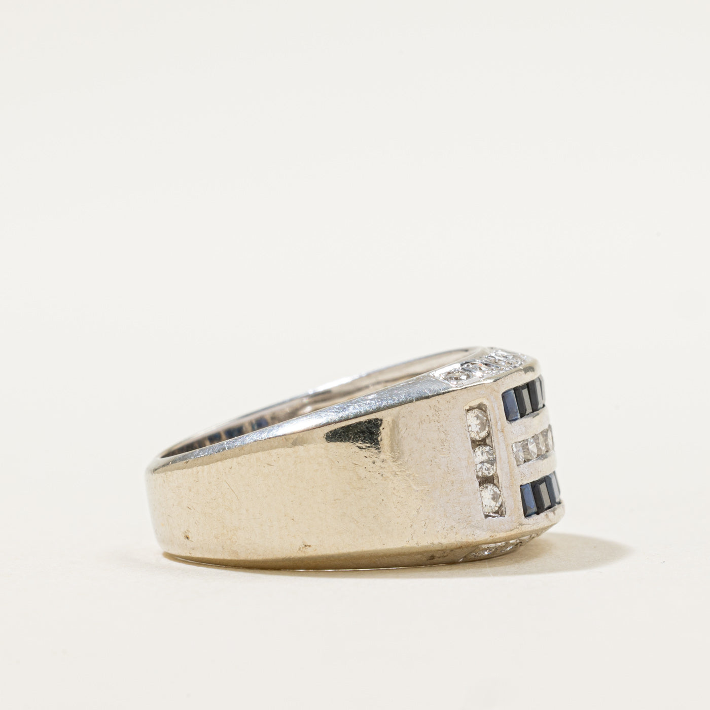 Sapphire & Diamond Band | 1.00ctw, 0.50ctw | SZ 7.75 |