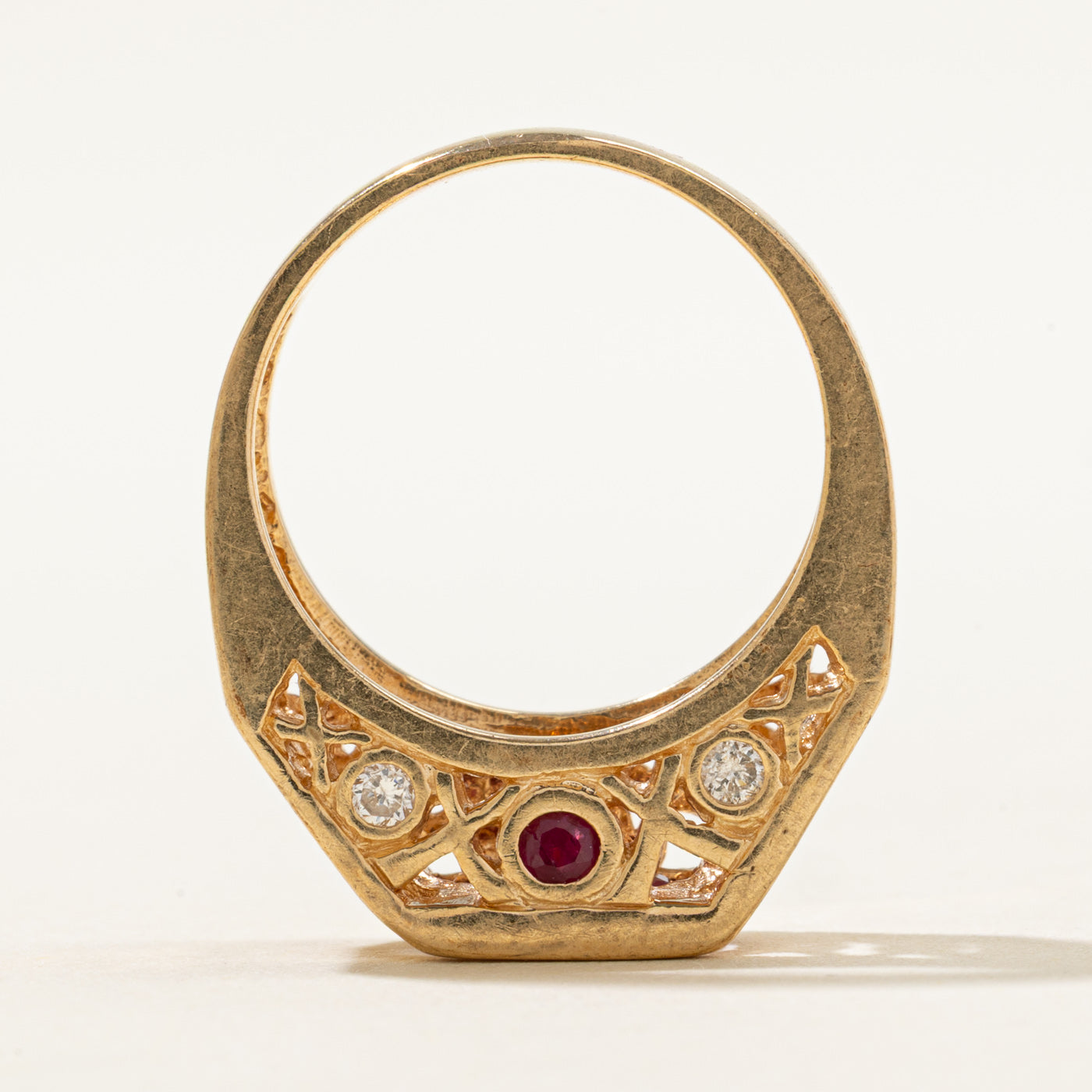 Bague en treillis rubis et diamants | 0,16 ct, 1,00 ct | Taille 6 |