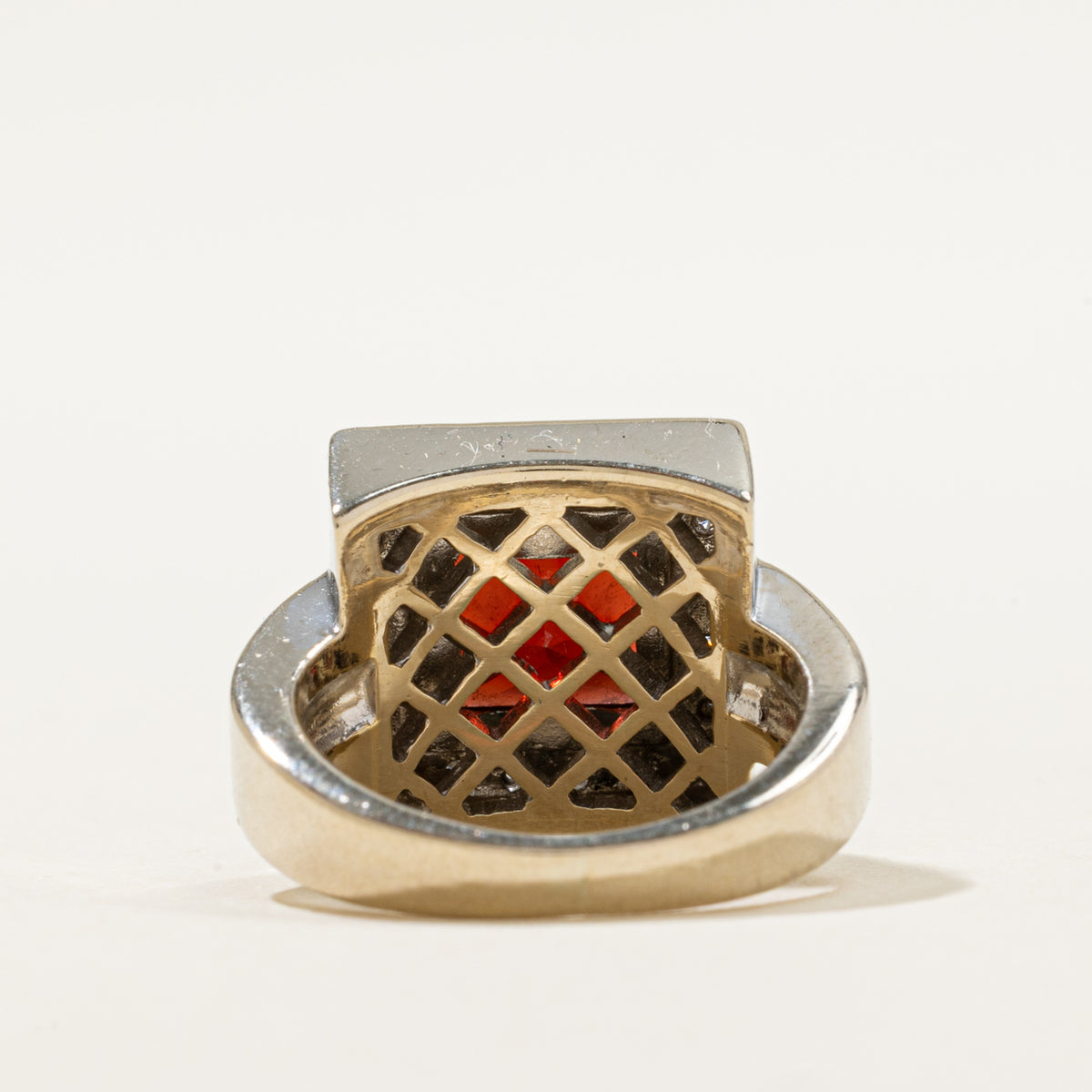 Garnet & Diamond Halo Set Cocktail Ring | 2.52ct, 0.20ctw | SZ 4 |
