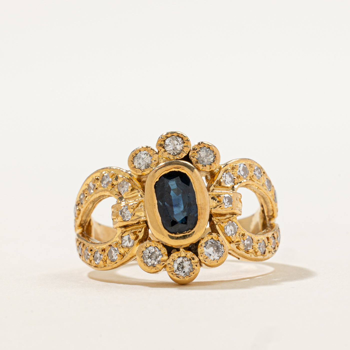Sapphire & Diamond Ring | 0.33ctw, 0.50ct | SZ 5 |