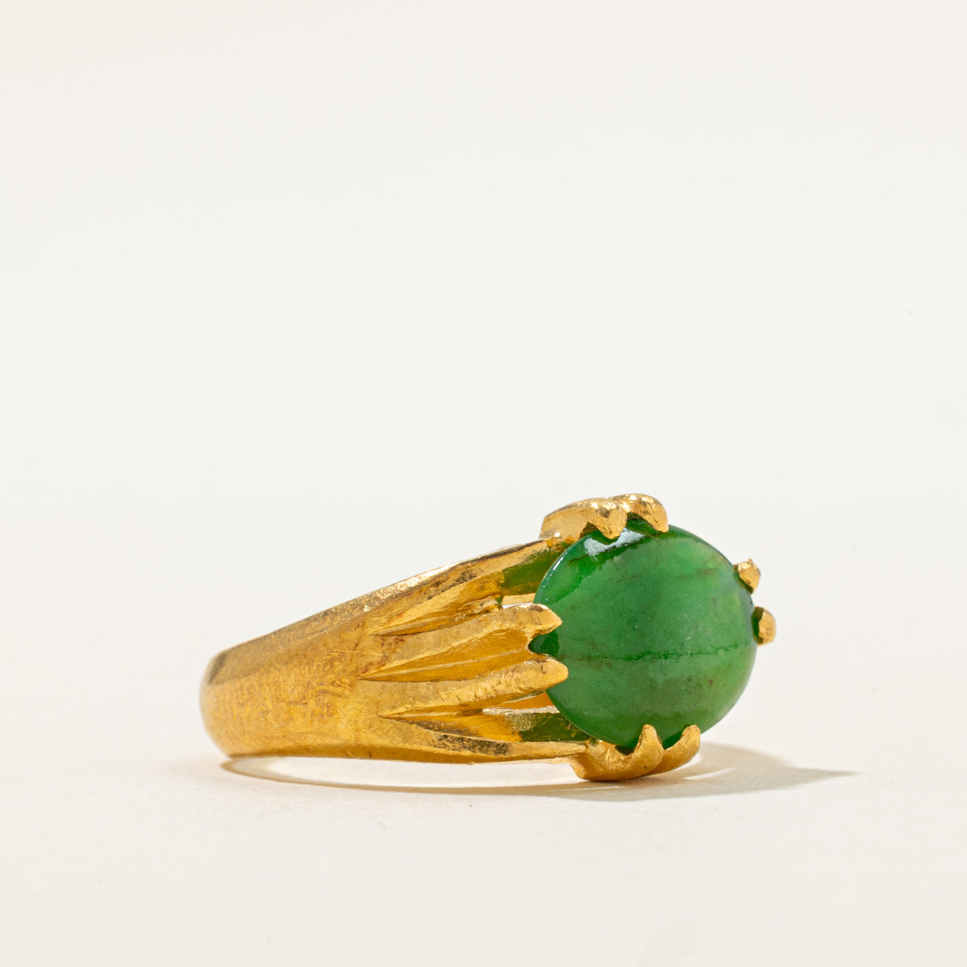 Oval Jadeite Solitaire Ring | 2.70ct |
