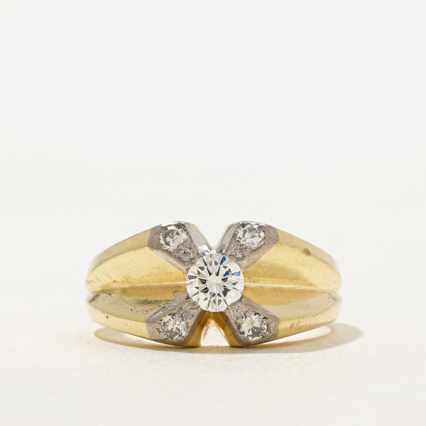 Five Stone Diamond Unisex Ring | 0.59 ctw, SZ 9.75 |