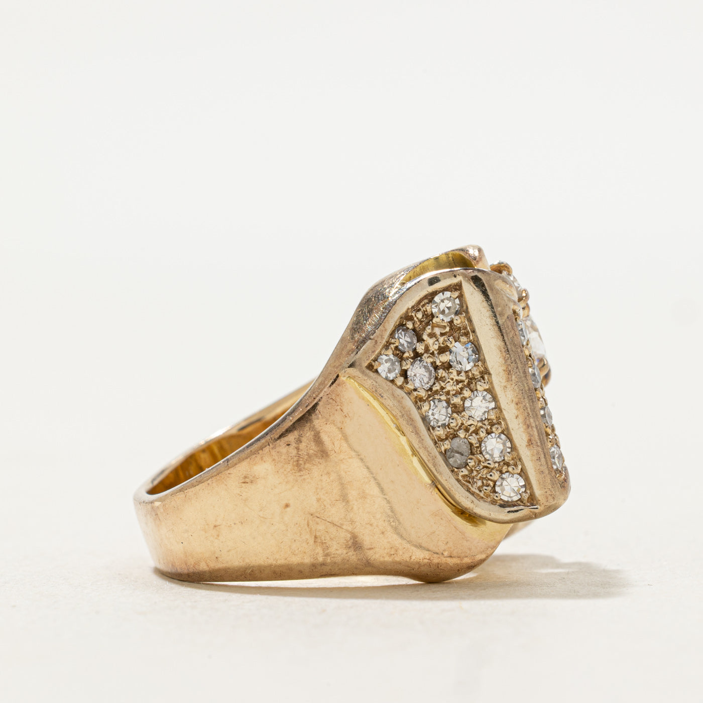 Wavy Multi Diamond Cocktail Ring | 1.01ctw | SZ 6.5 |