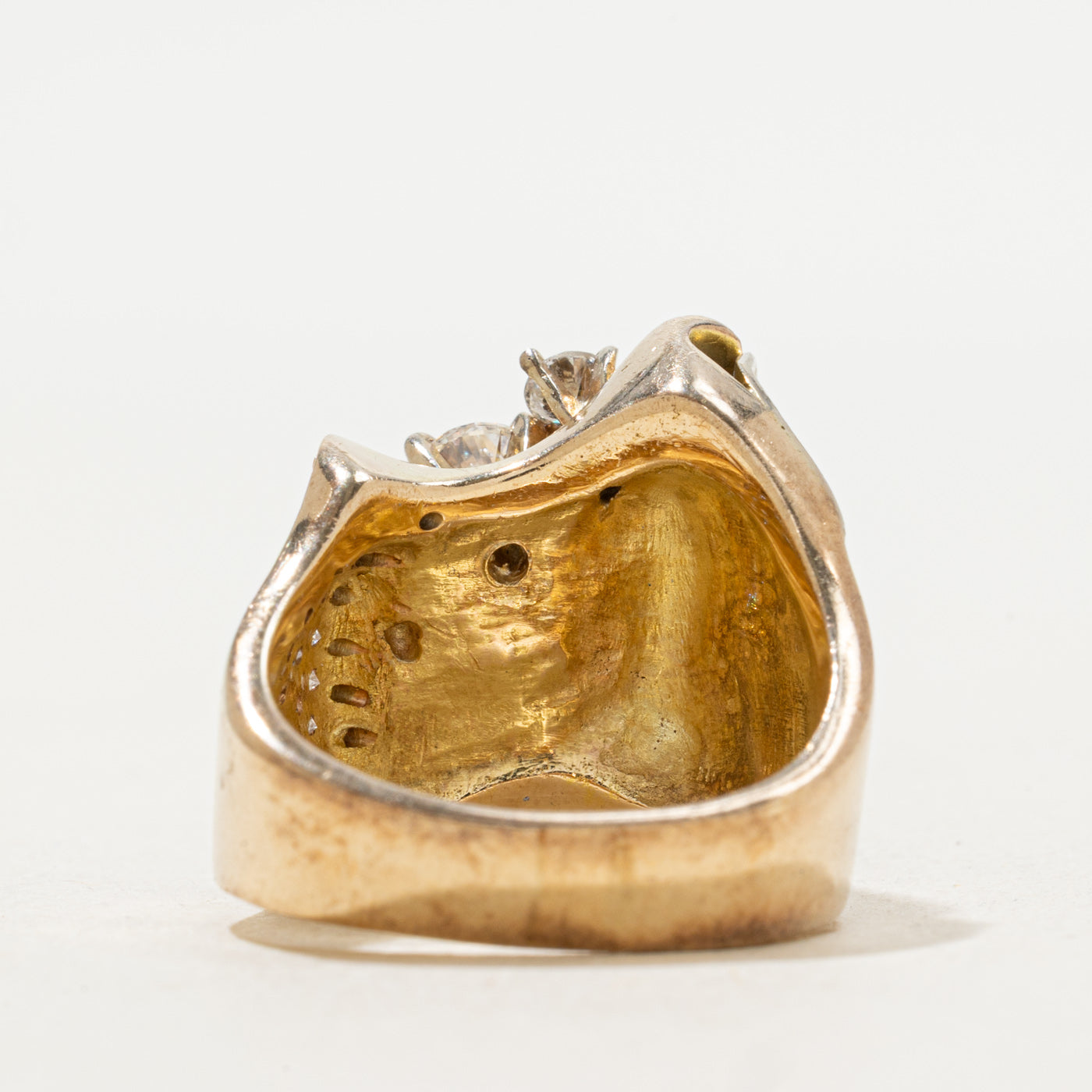 Wavy Multi Diamond Cocktail Ring | 1.01ctw | SZ 6.5 |