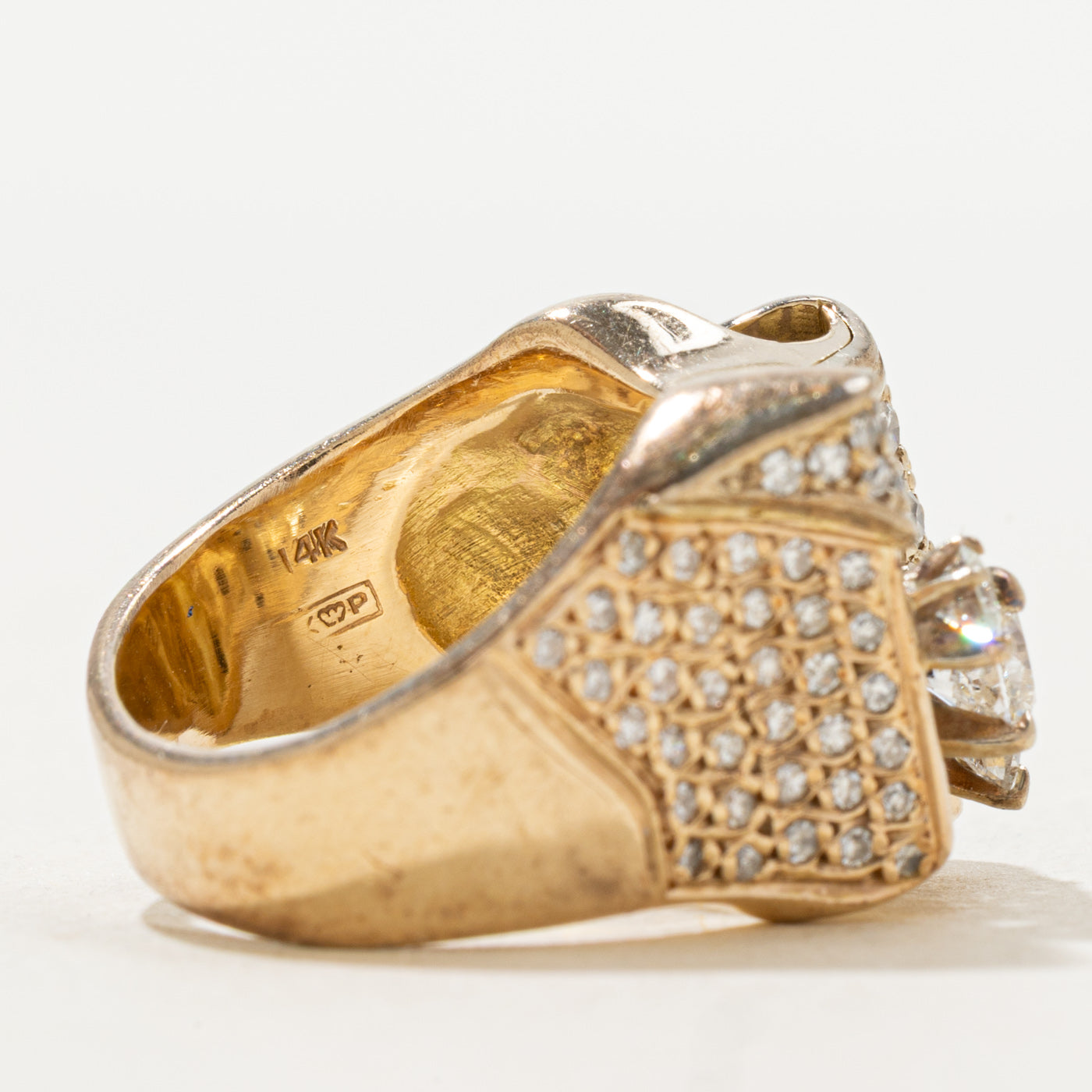 Wavy Multi Diamond Cocktail Ring | 1.01ctw | SZ 6.5 |