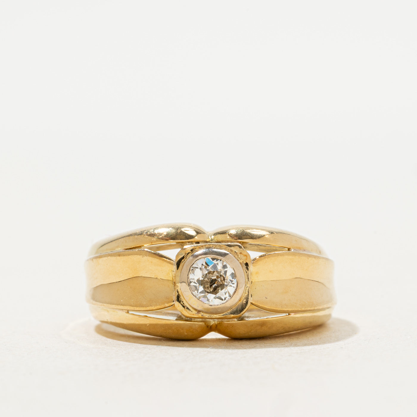 Custom Bezel Set Old European Diamond Ring | 0.25ct | SZ 8.75 |