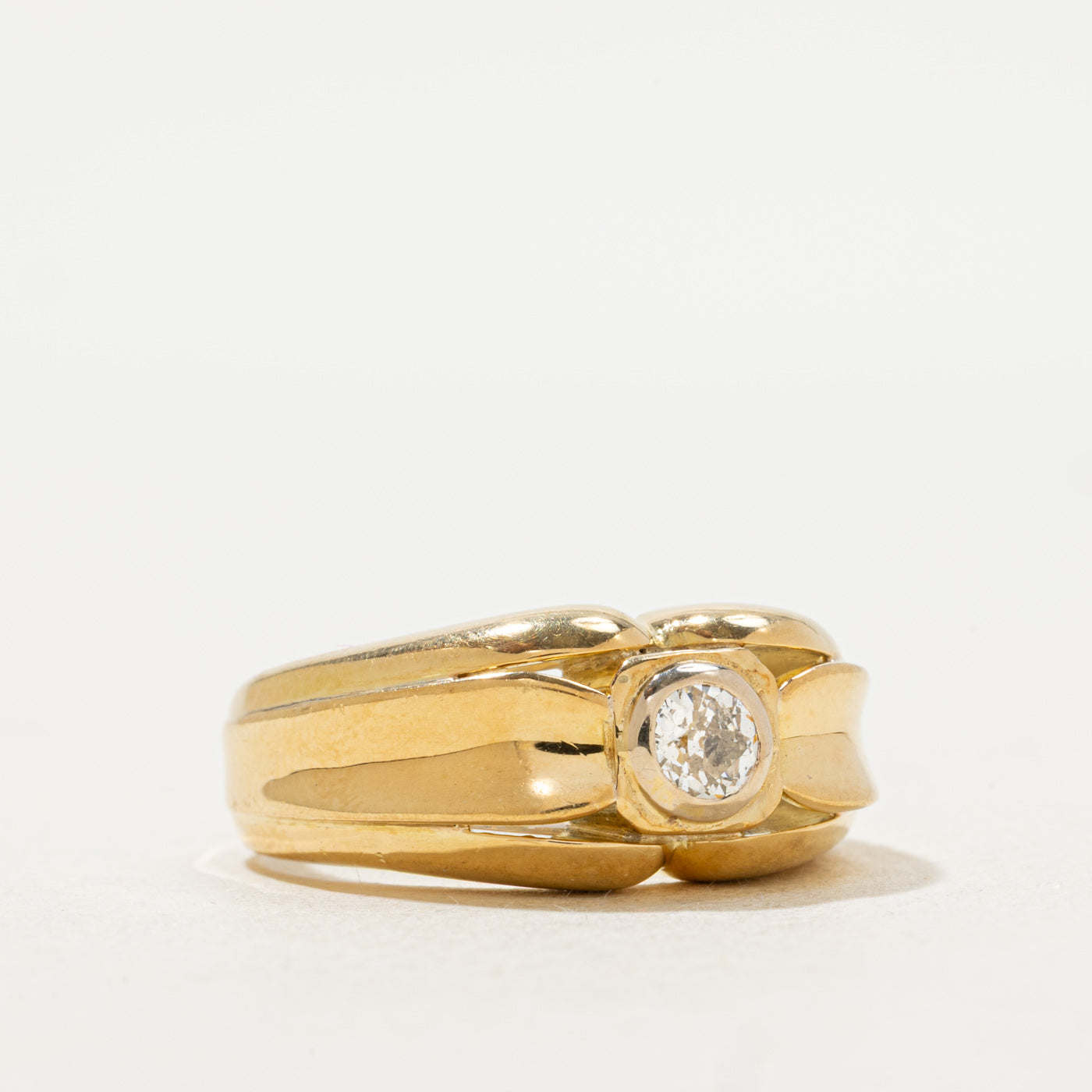 Custom Bezel Set Old European Diamond Ring | 0.25ct | SZ 8.75 |