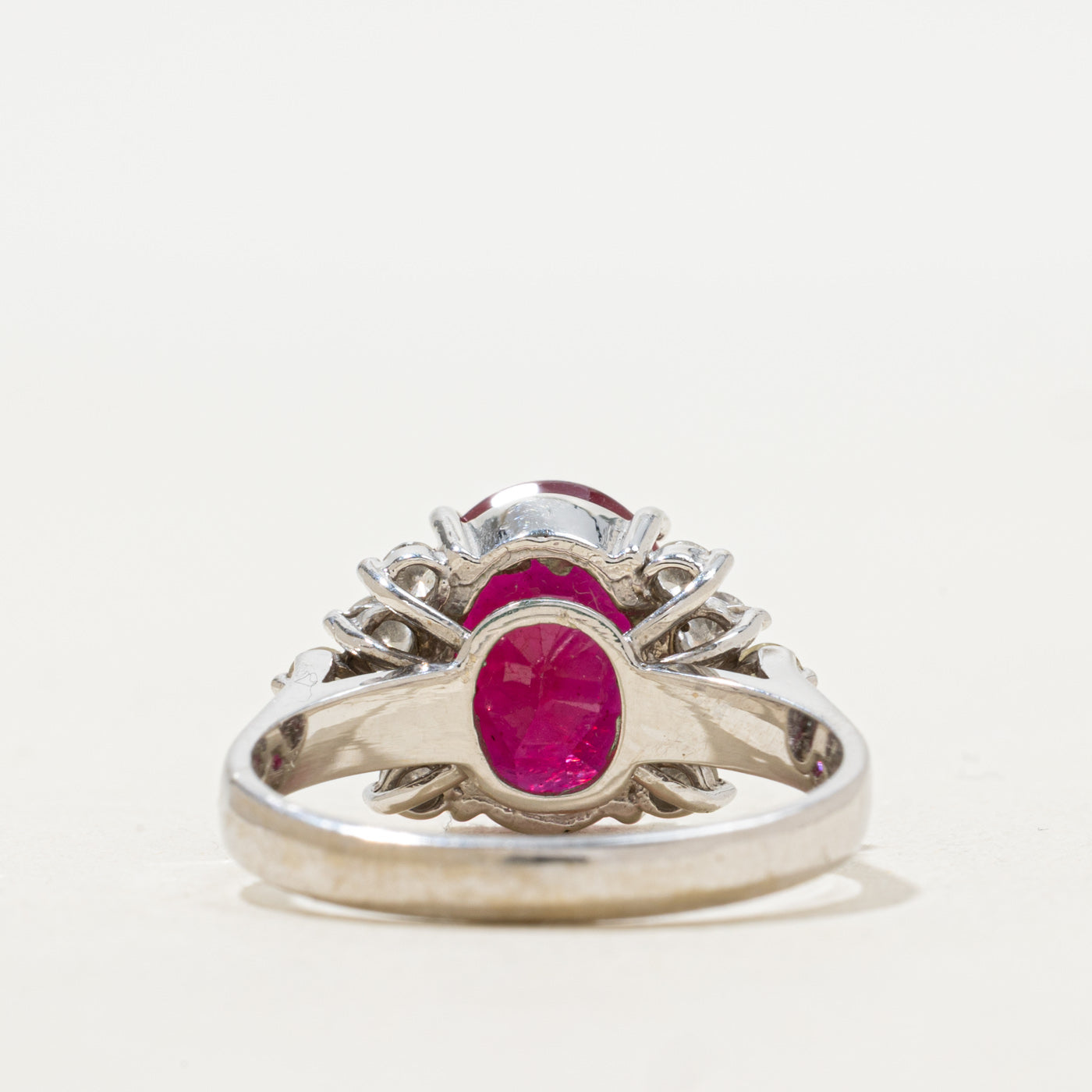 Glass Filled Ruby & Diamond Ring | 5.15ct, 0.60ctw | SZ 8 |
