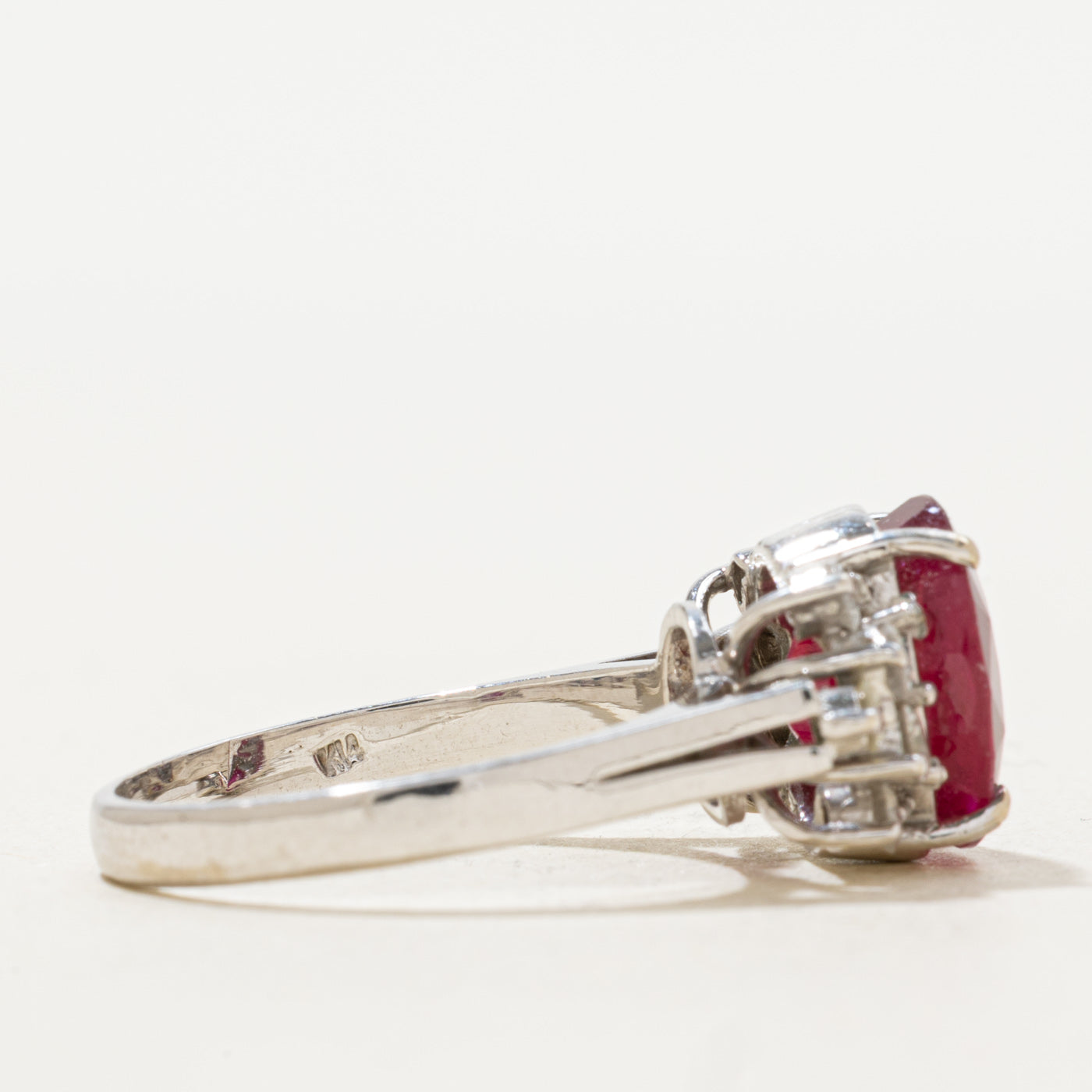 Glass Filled Ruby & Diamond Ring | 5.15ct, 0.60ctw | SZ 8 |