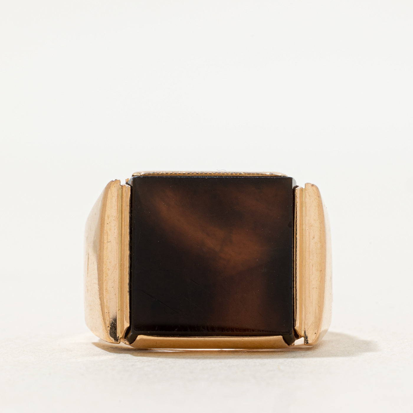 Retro Agate Cocktail Ring | 4.60ct | SZ 7.75 |