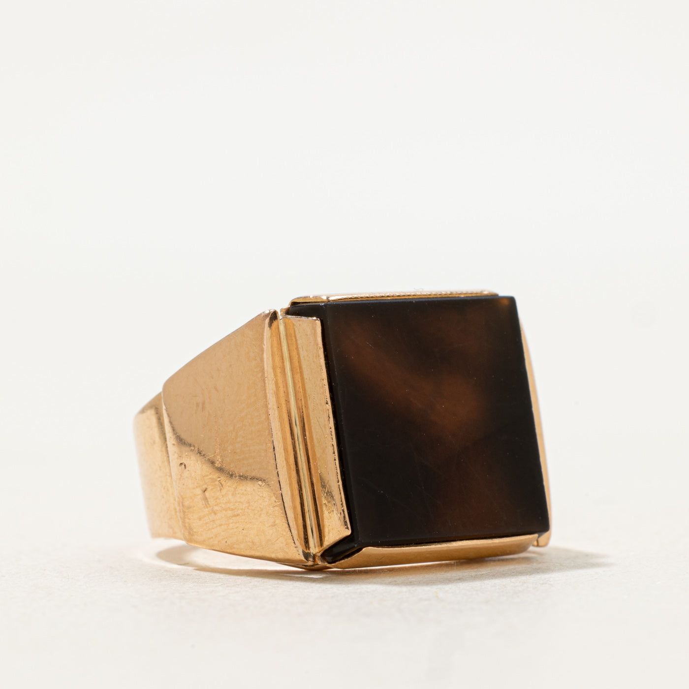 Retro Agate Cocktail Ring | 4.60ct | SZ 7.75 |