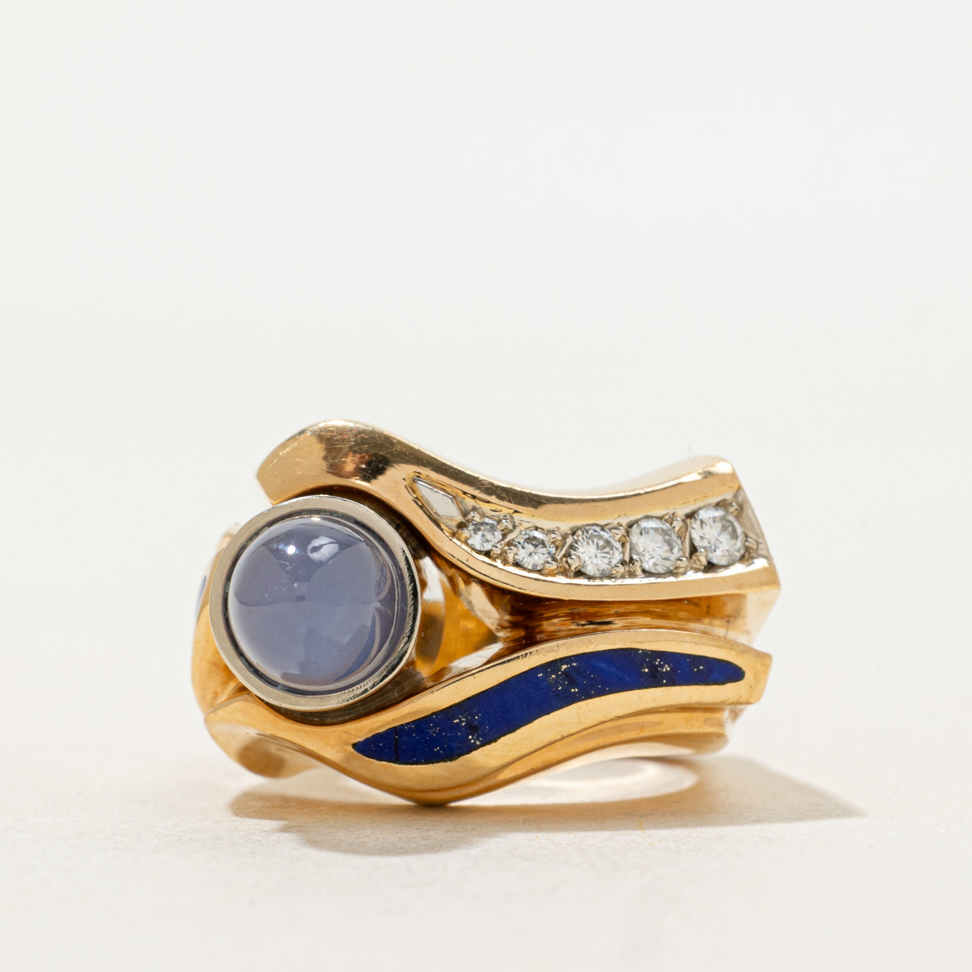 Multi Gem Cabochon & Inlay Ring | 2.75ct, 0.25ct, 0.14ctw | SZ 5.25 |