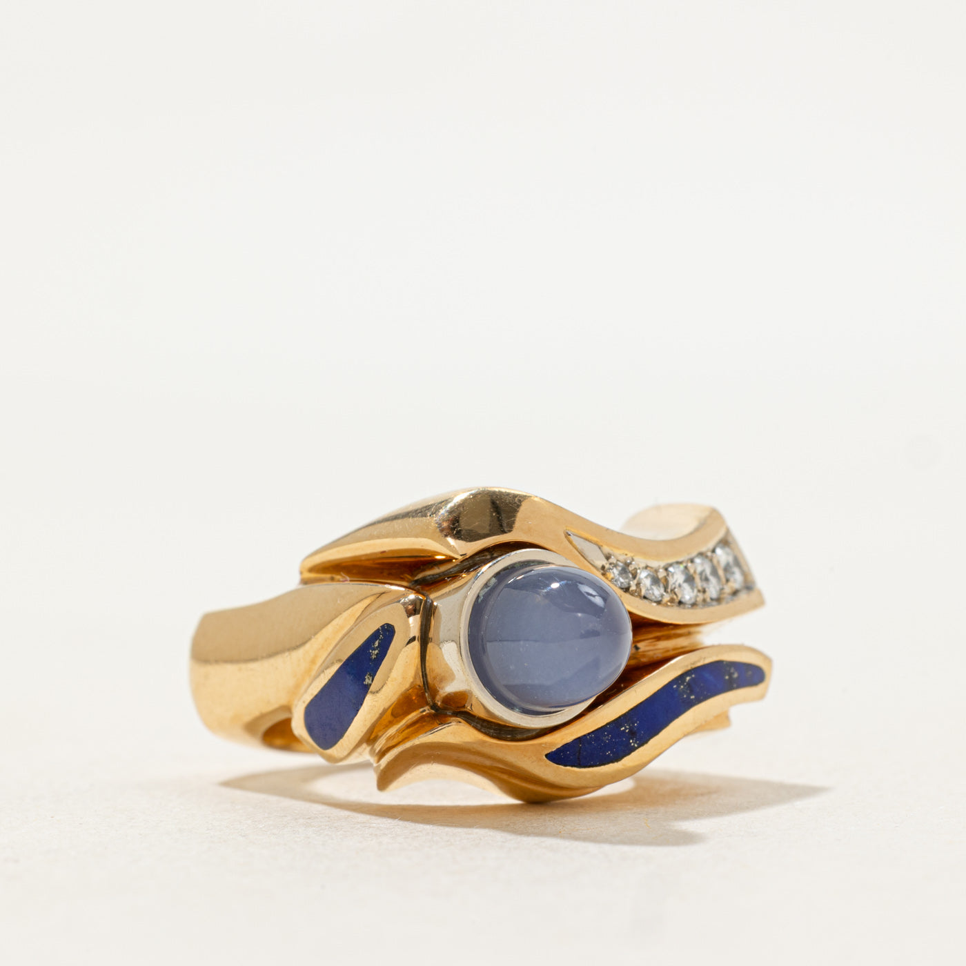 Multi Gem Cabochon & Inlay Ring | 2.75ct, 0.25ct, 0.14ctw | SZ 5.25 |