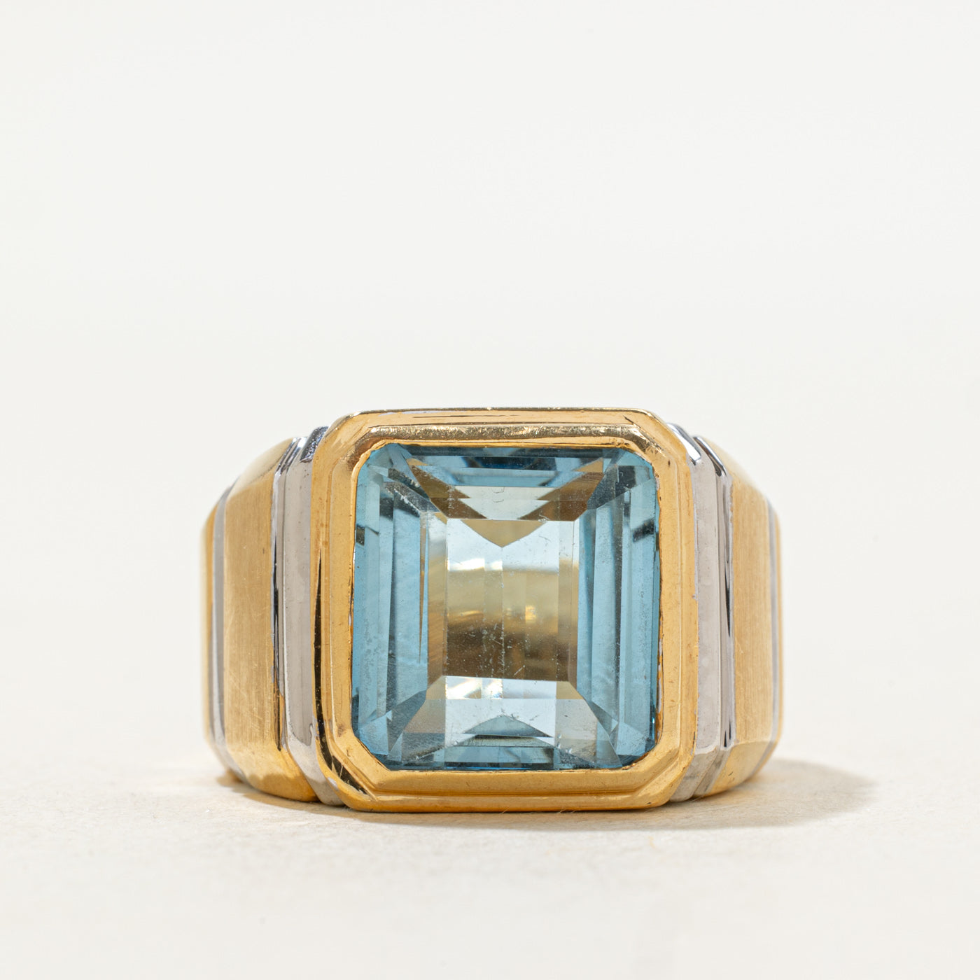 Bezel Set Blue Topaz Ring | 9.00ct | SZ 7.5 |