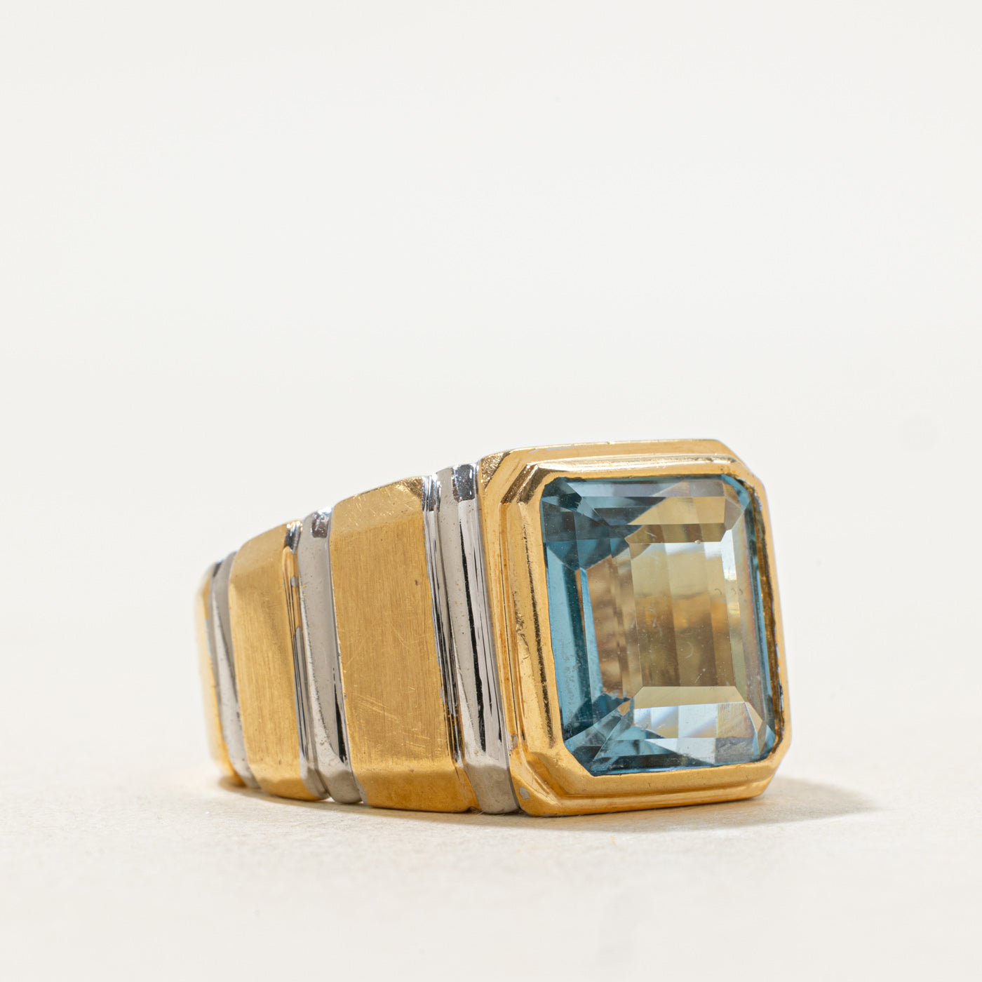 Bezel Set Blue Topaz Ring | 9.00ct | SZ 7.5 |
