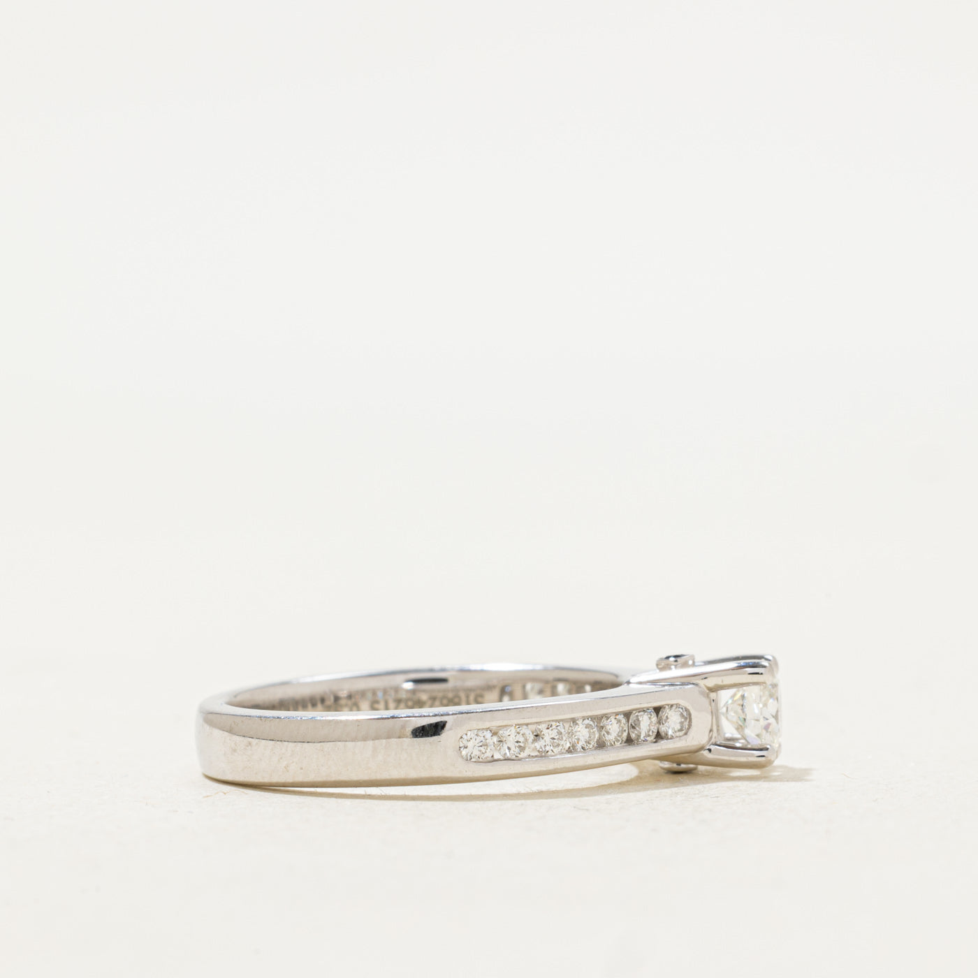 Bague de fiançailles « Birks » en diamant et saphir | 0,60 ct | Taille 7 |