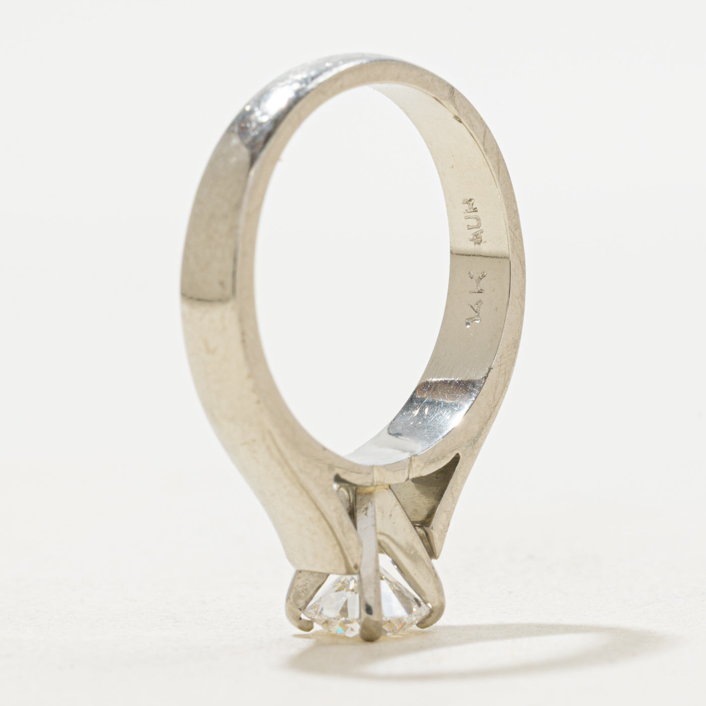 Tapered Solitaire GIA Diamond Engagement Ring | 0.73ct | SZ 6.5 |