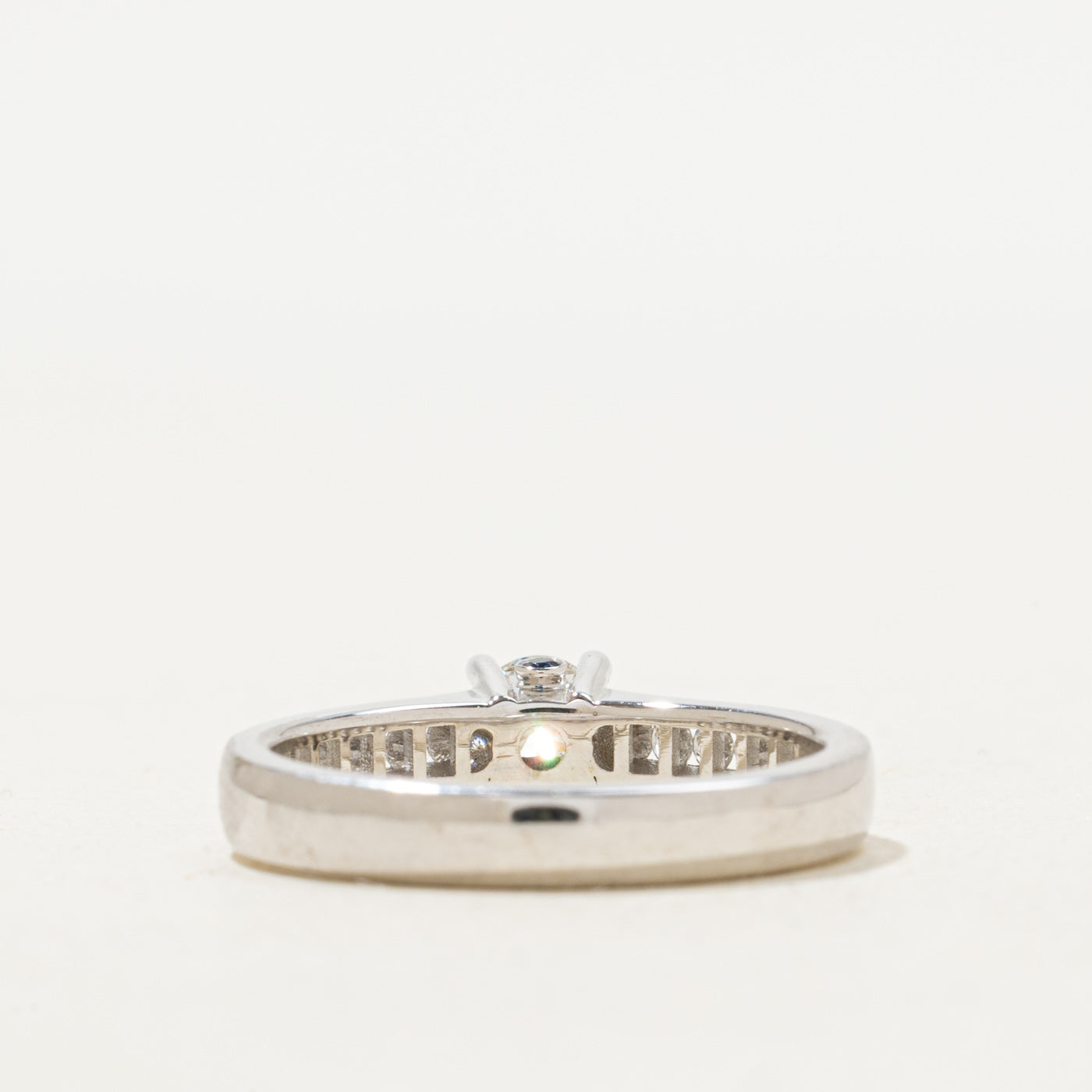 Bague de fiançailles « Birks » en diamant et saphir | 0,60 ct | Taille 7 |